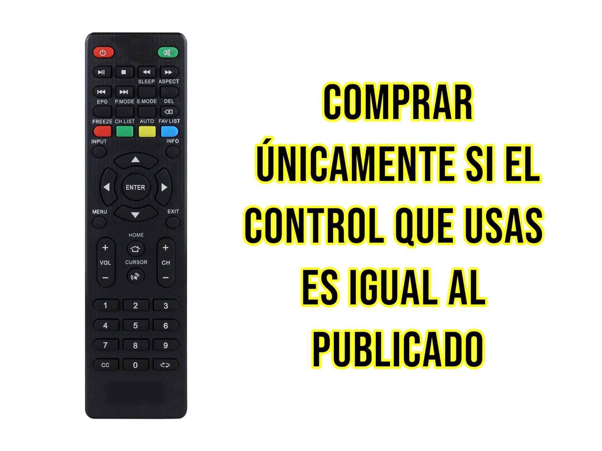 Control Remoto ATVIO Smart TV Pantalla LED con CURSOR