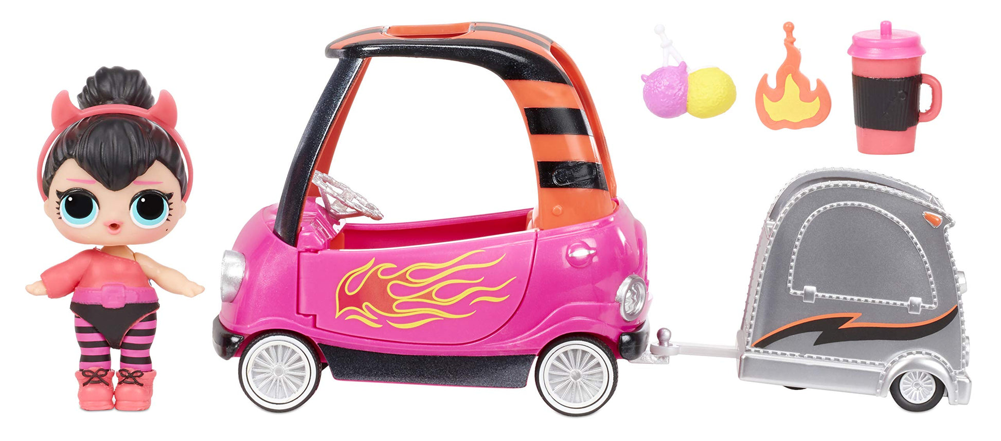 LOL Surprise Furniture con la Muñeca Spice de la Serie 2 - 10+ Sorpresas, Set de Auto, Accesorios y Más - Compatible con LOL Surprise House - Juego Plegable - Coleccionable - A partir de 3 años