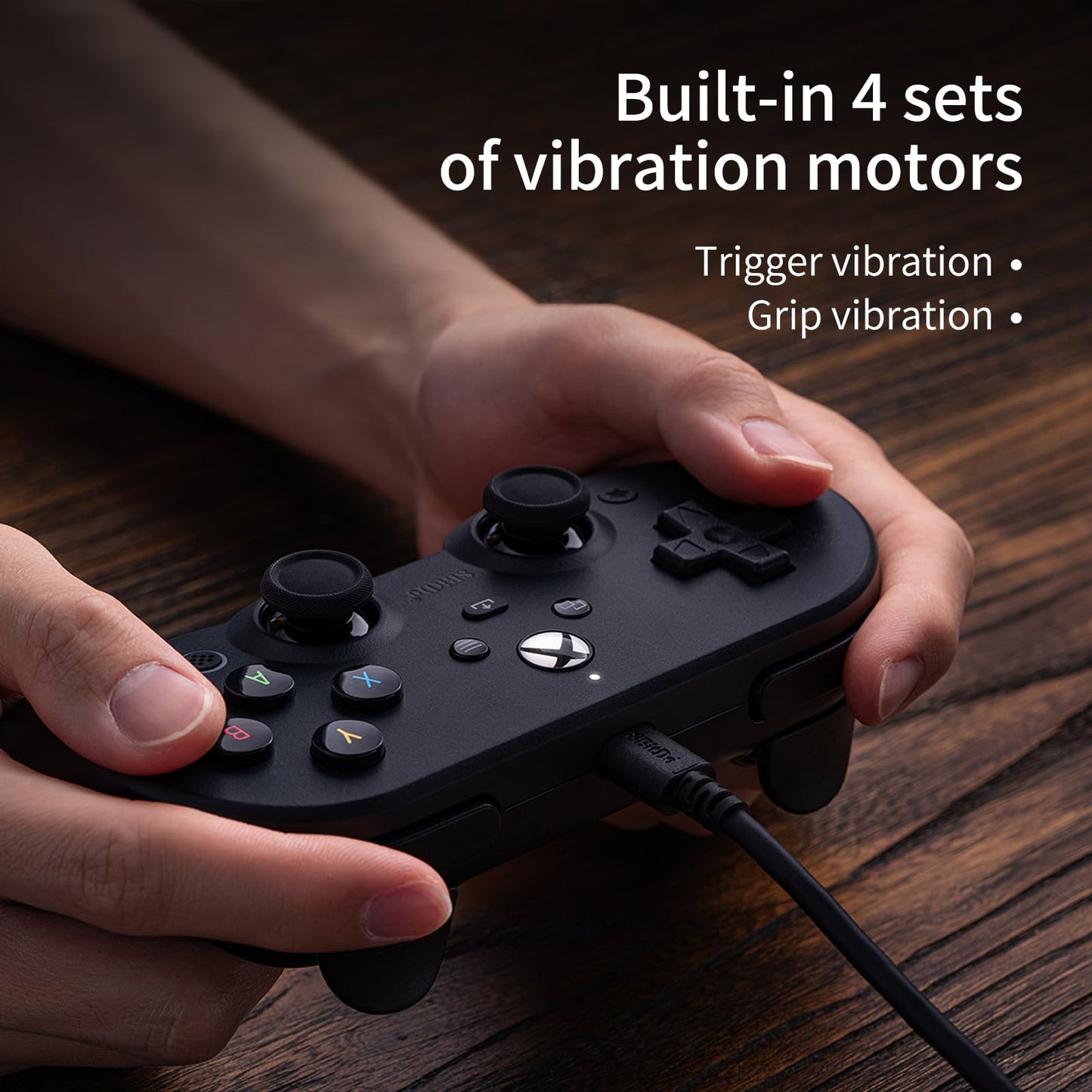Control Alambrico 8bitdo Pro 2 para Xbox Series X|S, Xbox One, Windows 10/11, Mando con Joysticks de Efecto Hall, Conector de Audio de 3,5 mm - Con Licencia Oficial - Negro