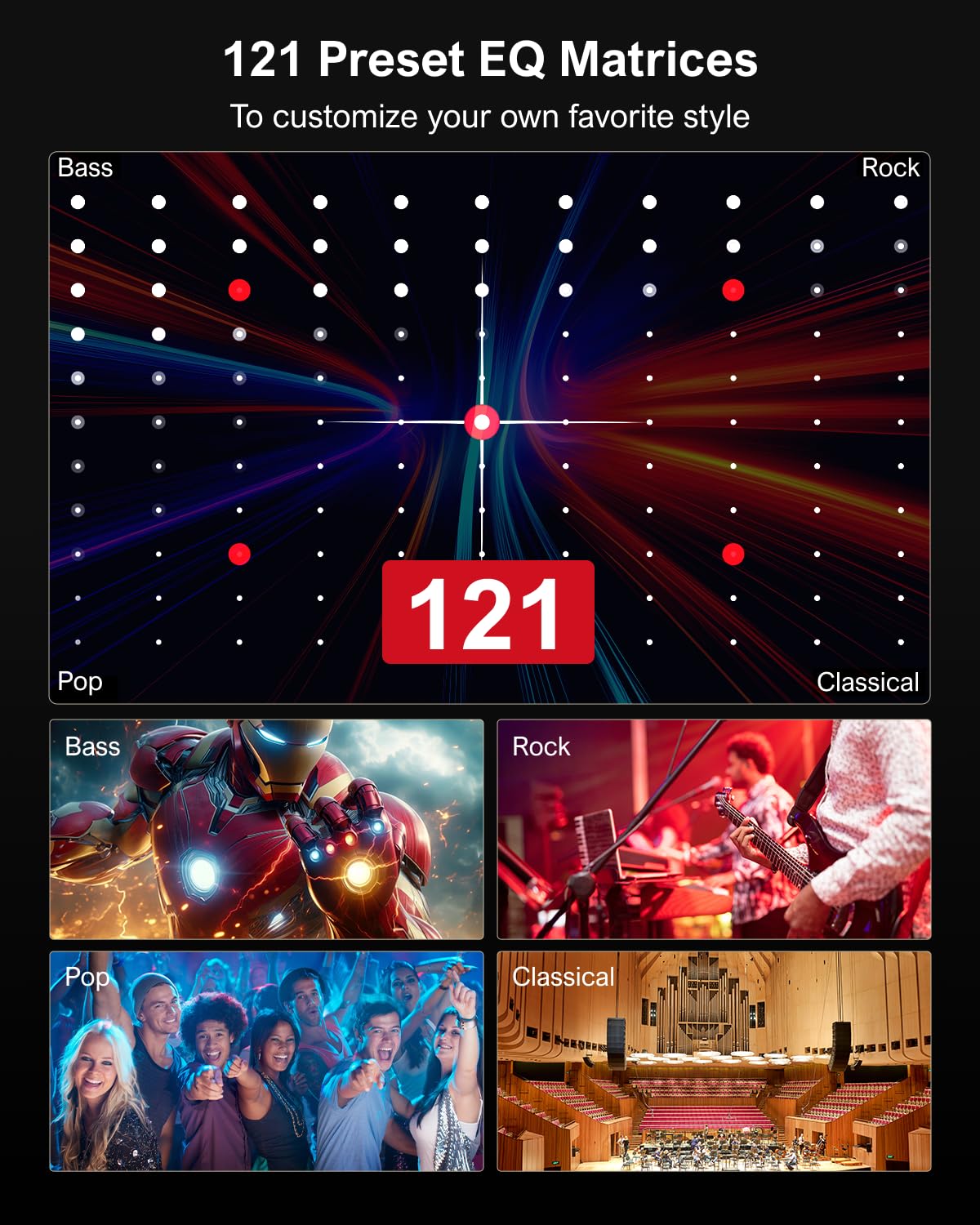 ULTIMEA 5.1ch Barra de Sonido con 2 Altavoces Envolventes, Sistema de Audio Envolvente Virtual para TV con Subwoofer con Cable, Barra de Sonido para TV con Control de App, Aura A30