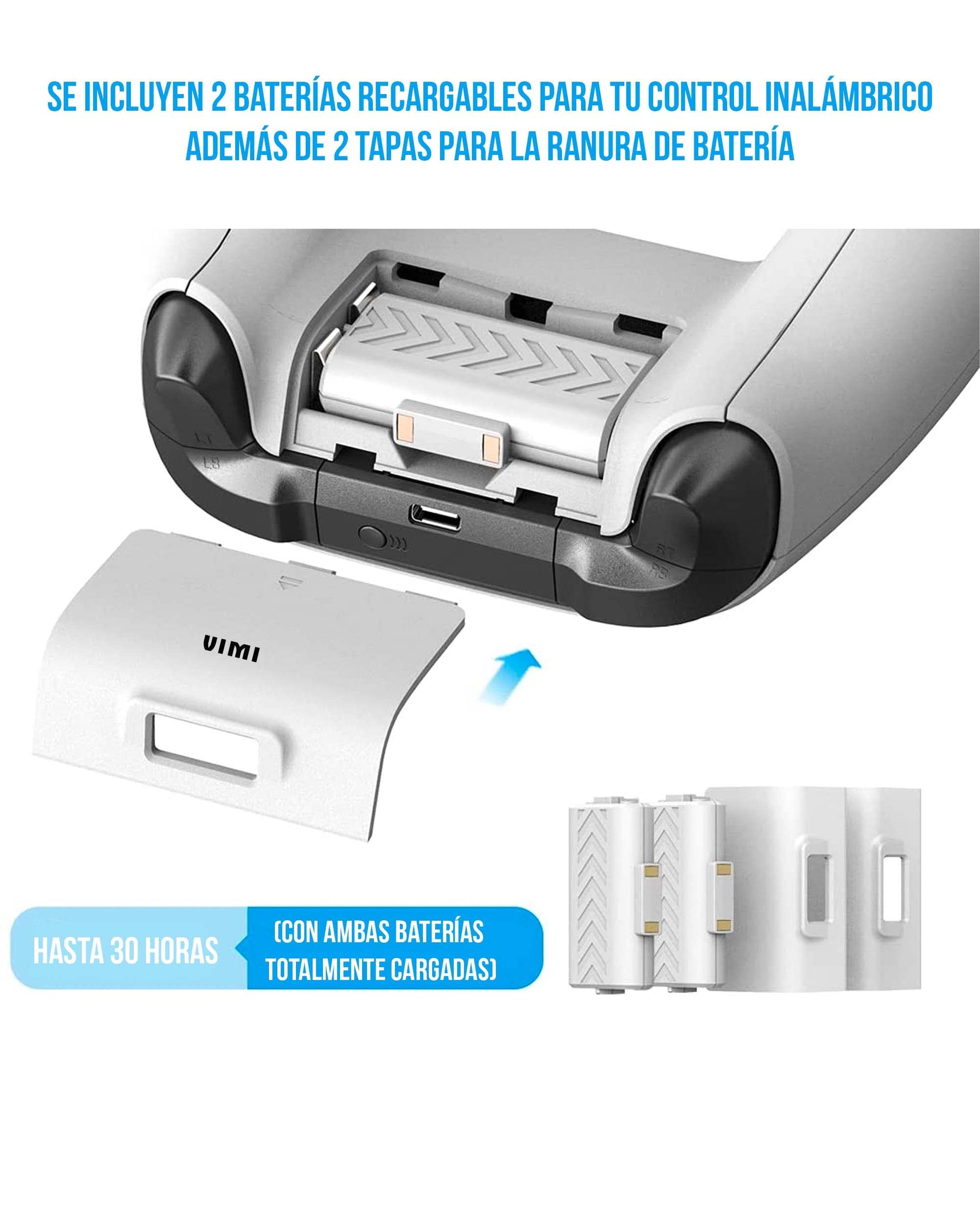 Base Enfriadora y Recarga control Compatible Xbox Series S incluye 2 baterías recargables