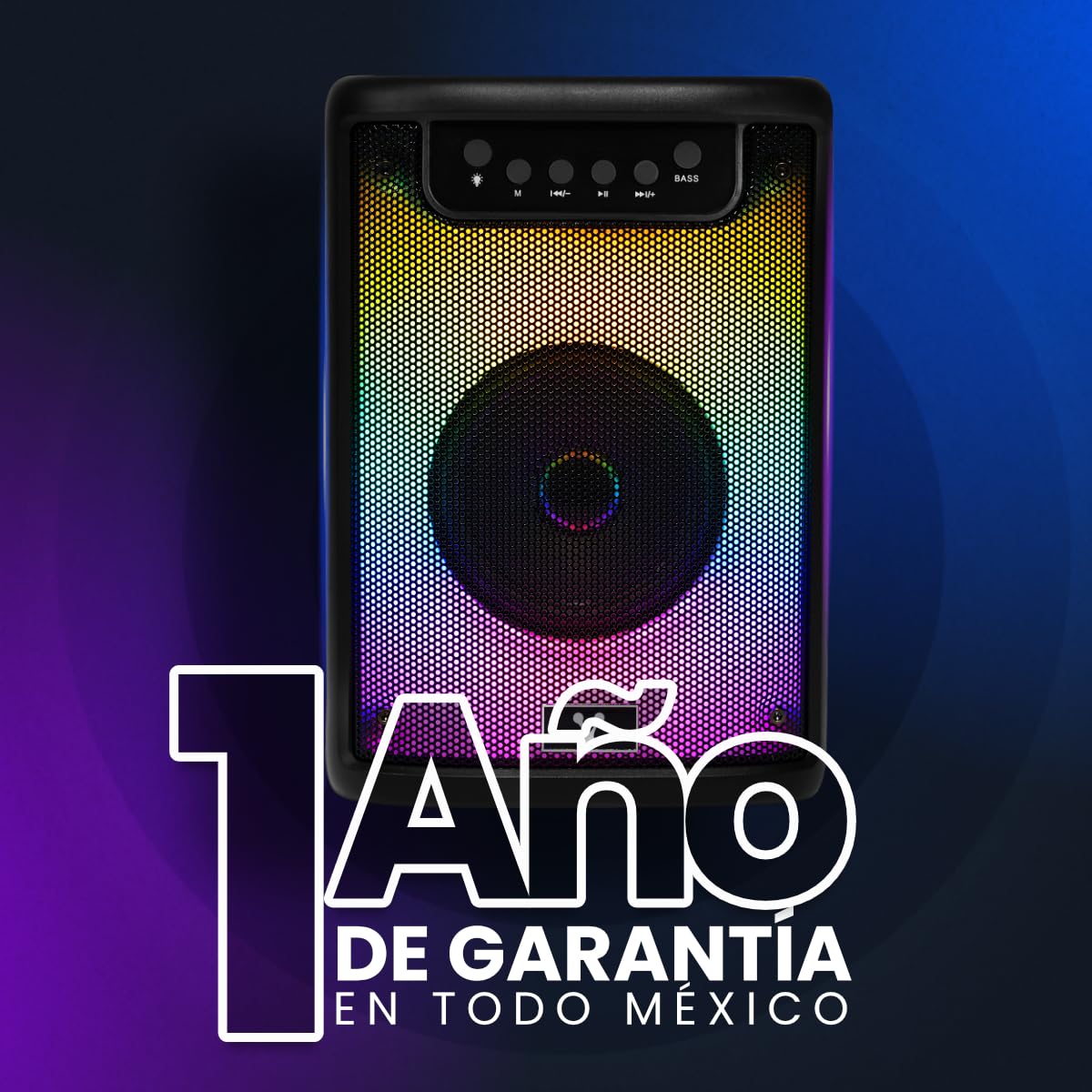 Bocina Karaoke Vorago KSP-205 Bluetooth 5.3 Luces RGB para Fiestas