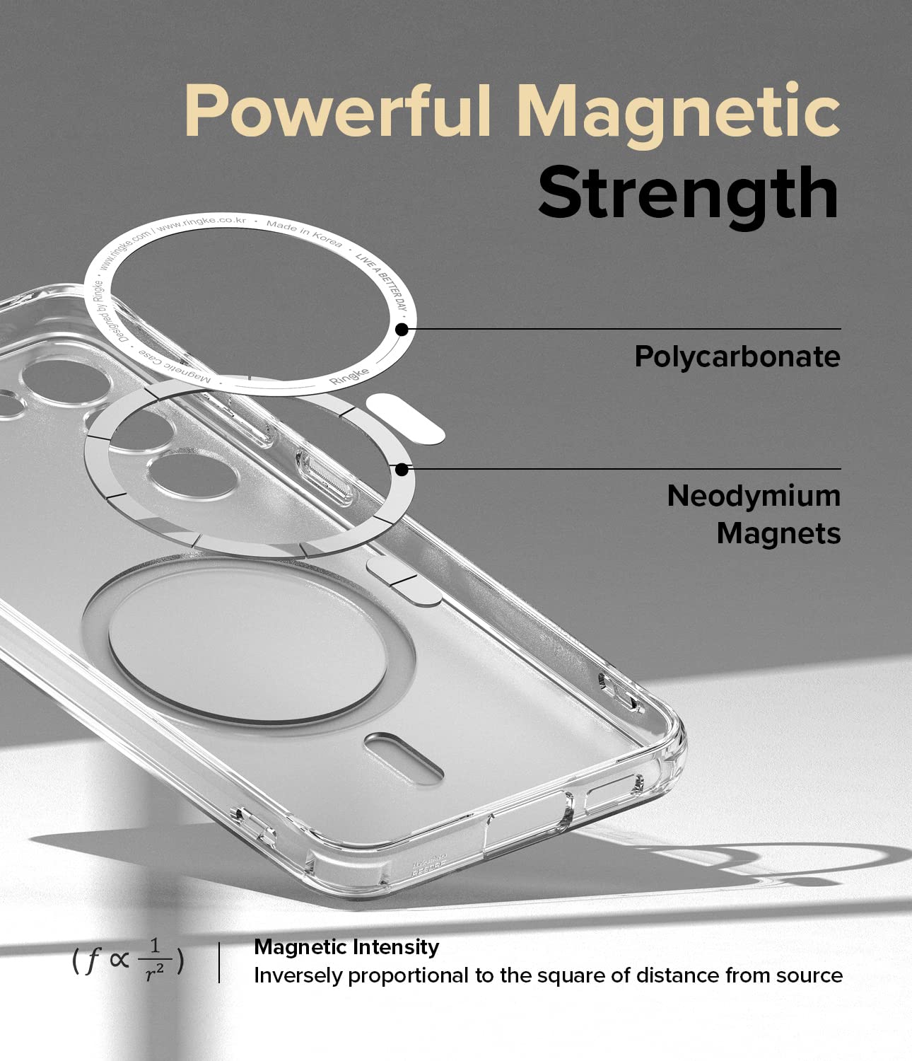 Funda Ringke Fusion Compatible con Samsung Galaxy S23 Plus 5G Matte Clear Textura Satinada Antihuellas con Círculo Magnético Magsafe