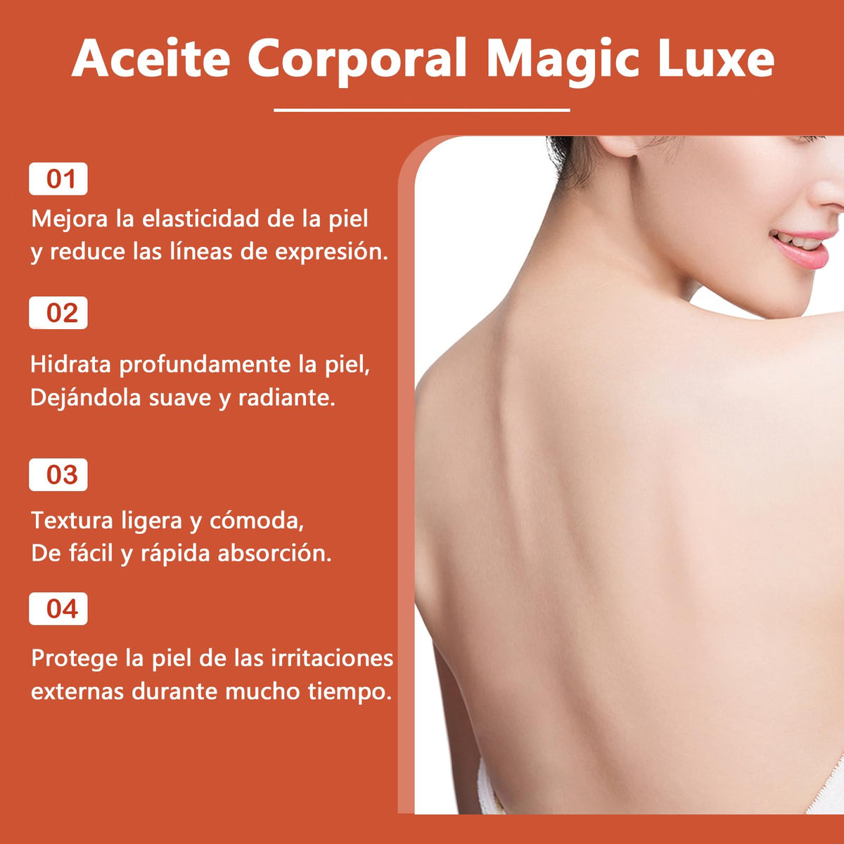 3Pcs Magic Body Oil, Aceite Hidratante y Reafirmante, Con Vitamina E, Aceite de Rosa Mosqueta y Aceite de Almendras, Rellena, Reafirma e Hidrata la Piel de Brazos, Escote, Muslos y Abdomen
