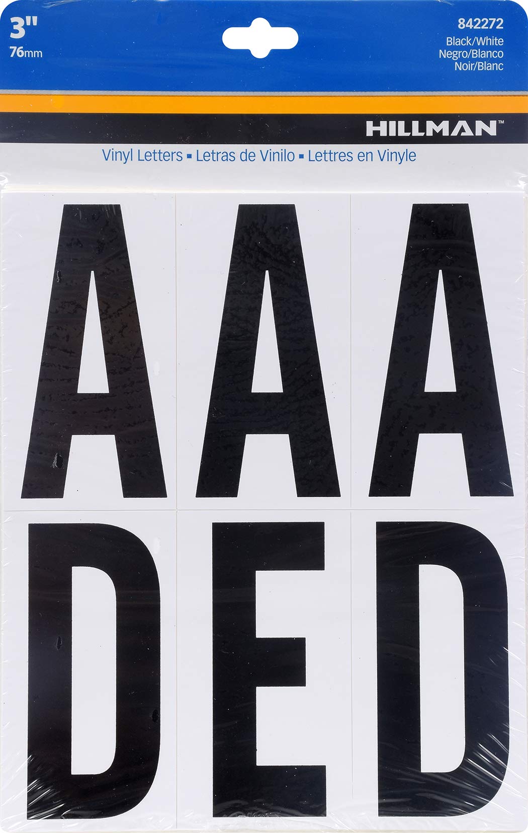 Kit de Letras The Hillman Group Negro Blanco Juego de Letras 5.1 cm 7.62 cm