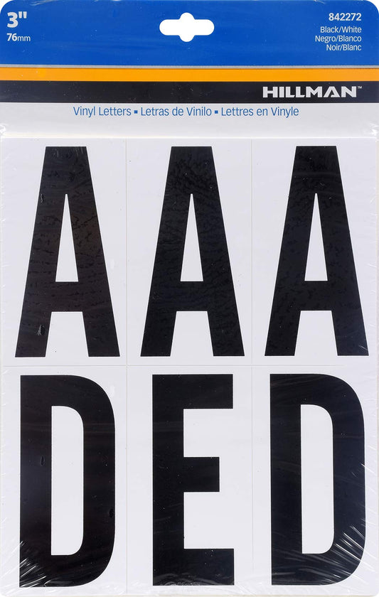 Kit de Letras The Hillman Group Negro Blanco Juego de Letras 5.1 cm 7.62 cm