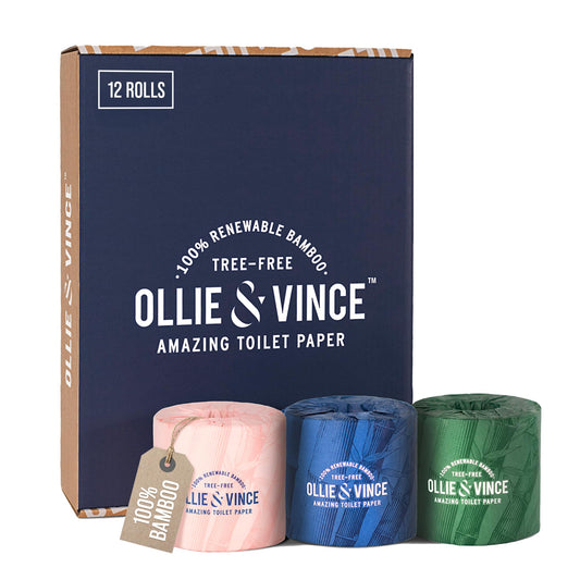 Papel Higiénico Ollie & Vince Bambú Sostenible Sin Árboles 12 Rollos