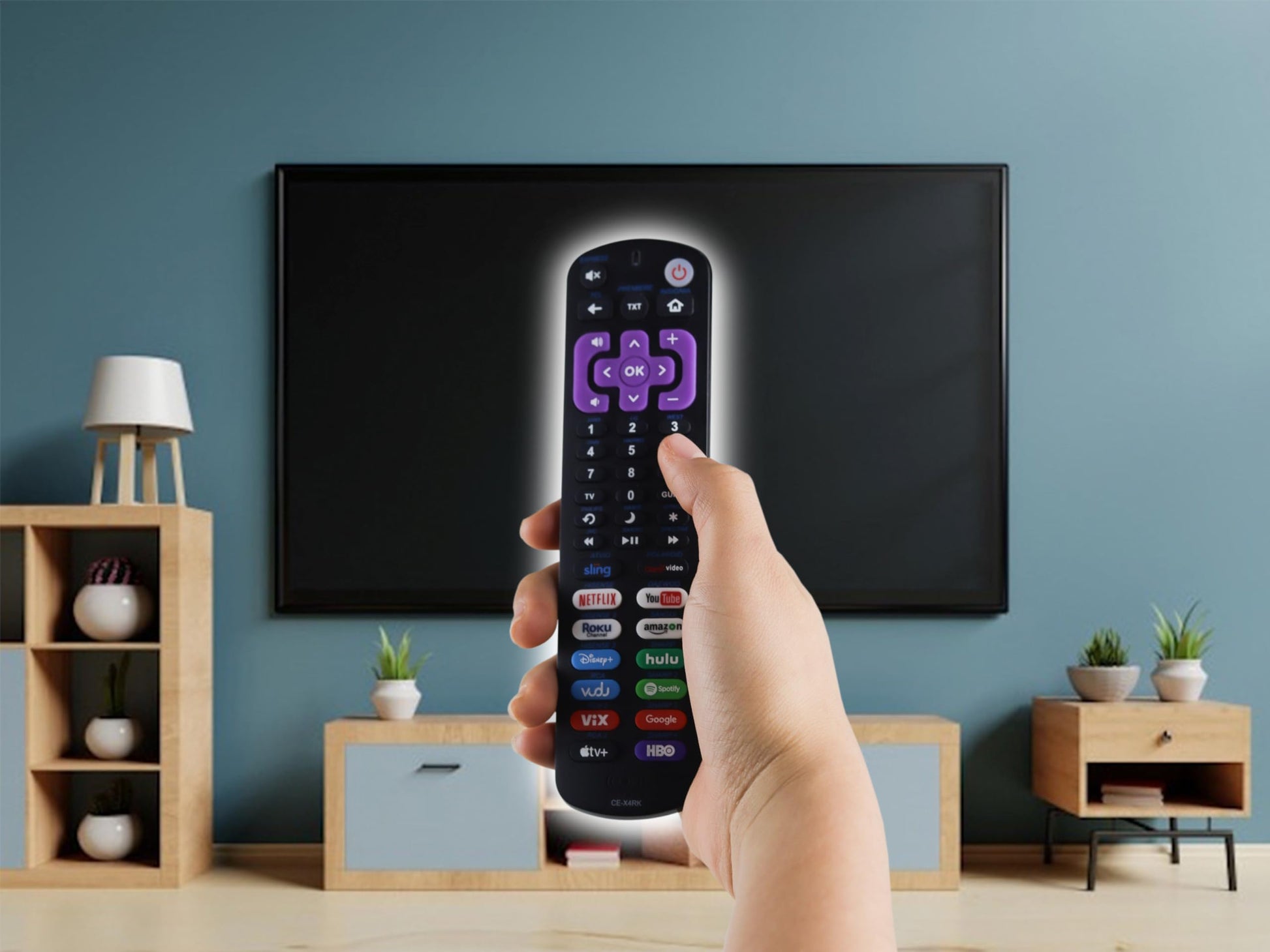CONTROL EXPERT Control Compatible con Roku TV TCL LG Hisense Sharp Philps