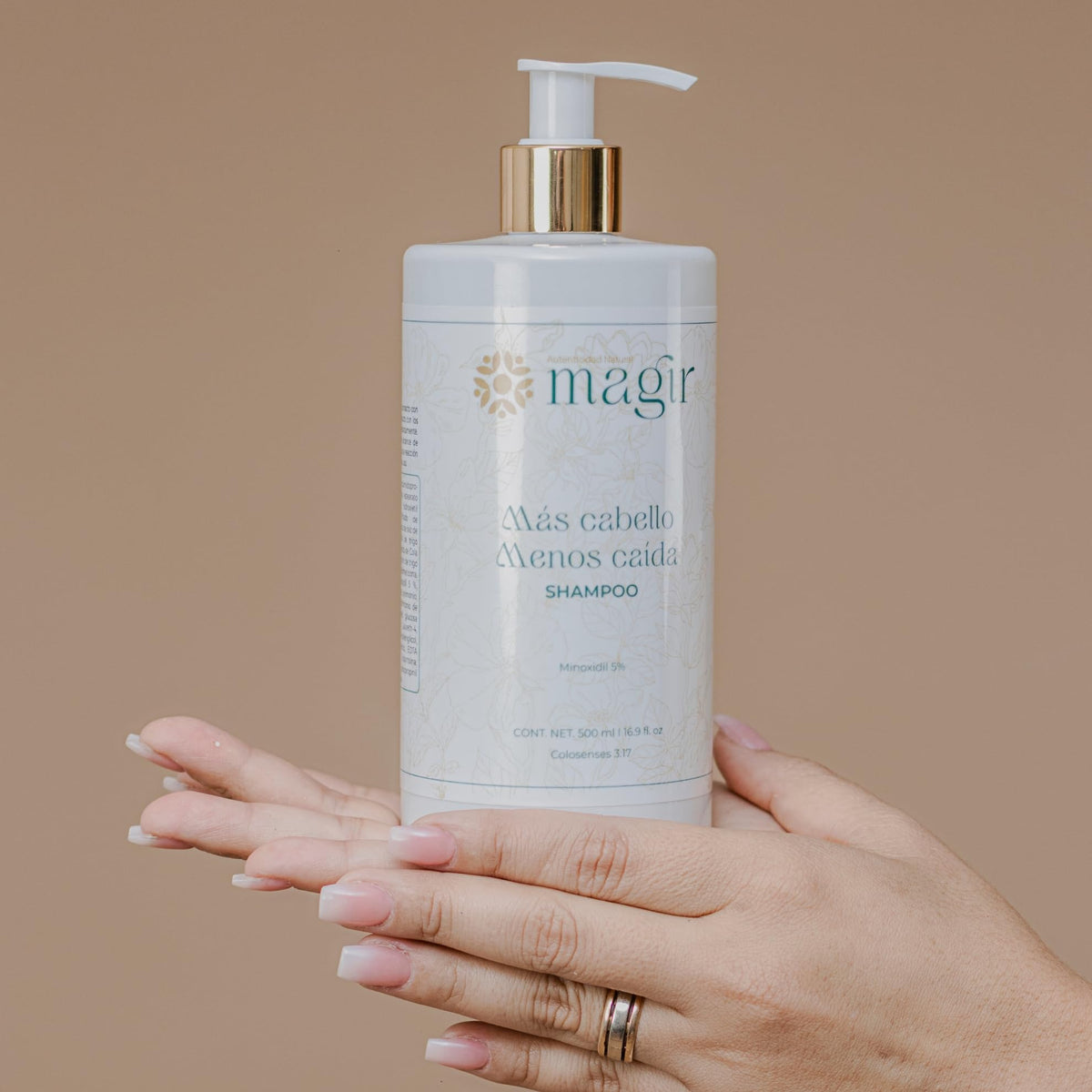 Shampoo Anticaída Magirna con Minoxidil y Biotina, Fortalece y Engrosa el Cabello, Fórmula Intensiva sin Sulfatos ni Parabenos