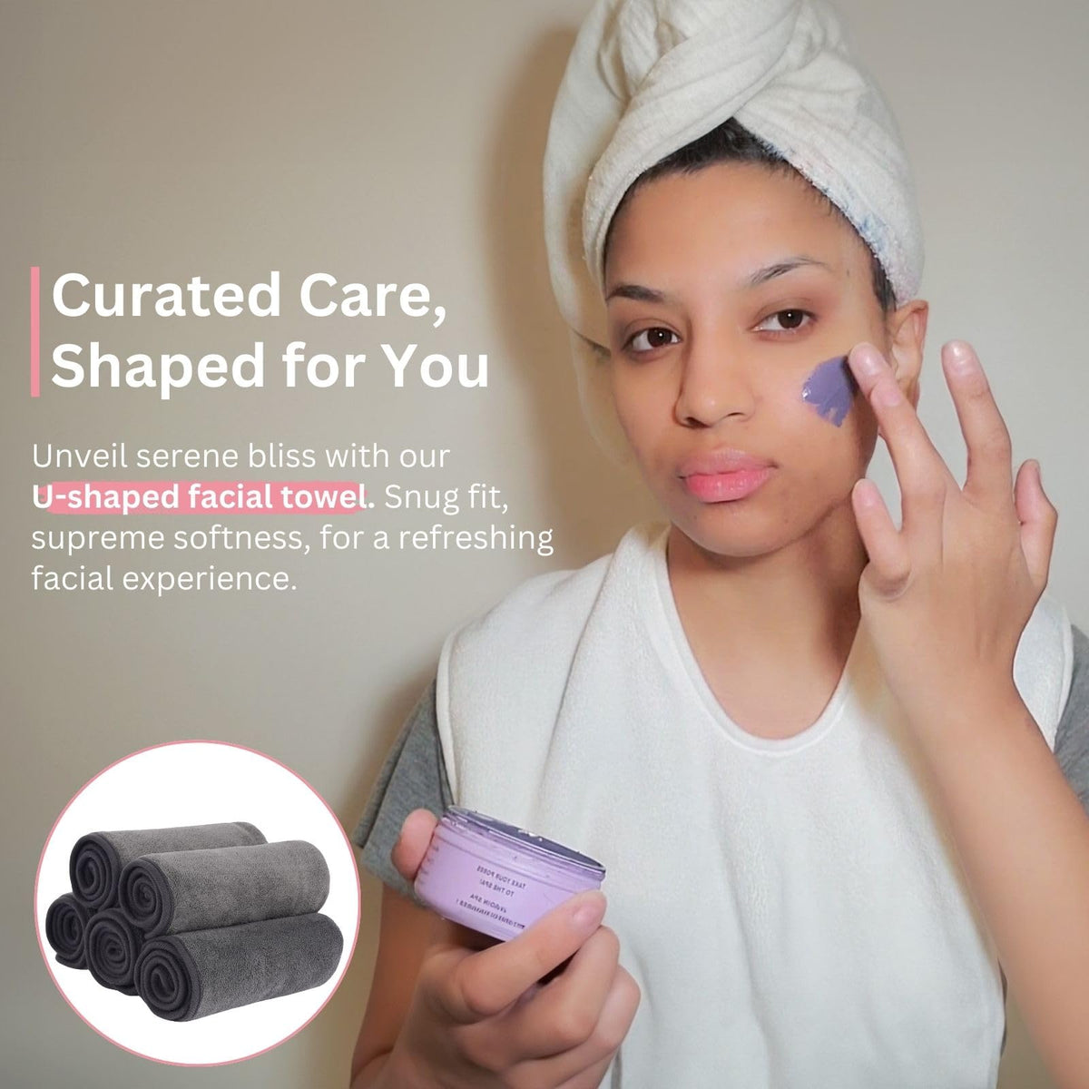 Efforest - Toallas faciales para esteticistas - Toalla de spa suave de microfibra para el cuidado de la piel, masaje y uso profesional (gris, paquete de 5)