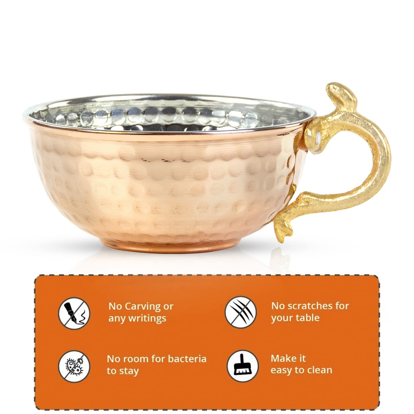 JAIRESTONE - tazón y taza de afeitar de cobre – Tazón de afeitar martillado a mano turco – Soporte de afeitar y cepillo para polvo – Taza de afeitar tradicional – tazón de espuma para afeitar –