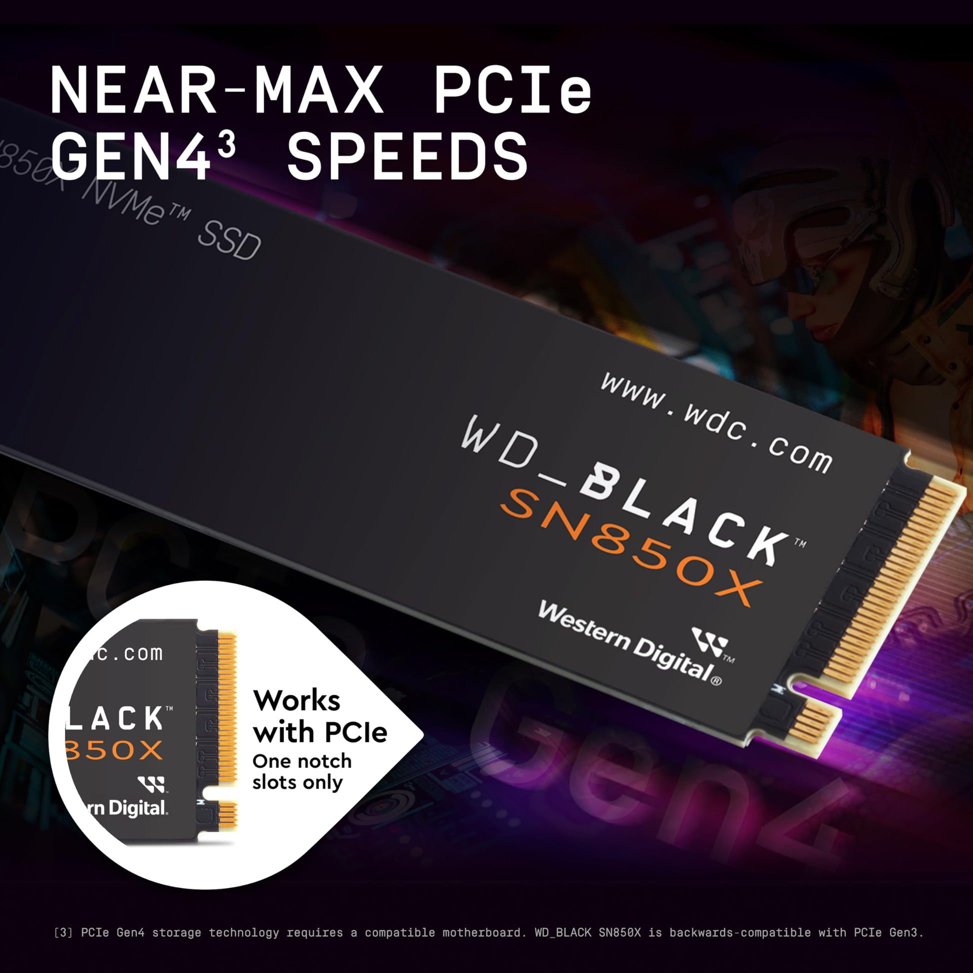 SSD NVMe WD_BLACK SN850X 2 TB Negro con Tecnología PCIe Gen4 y Velocidad para Juegos
