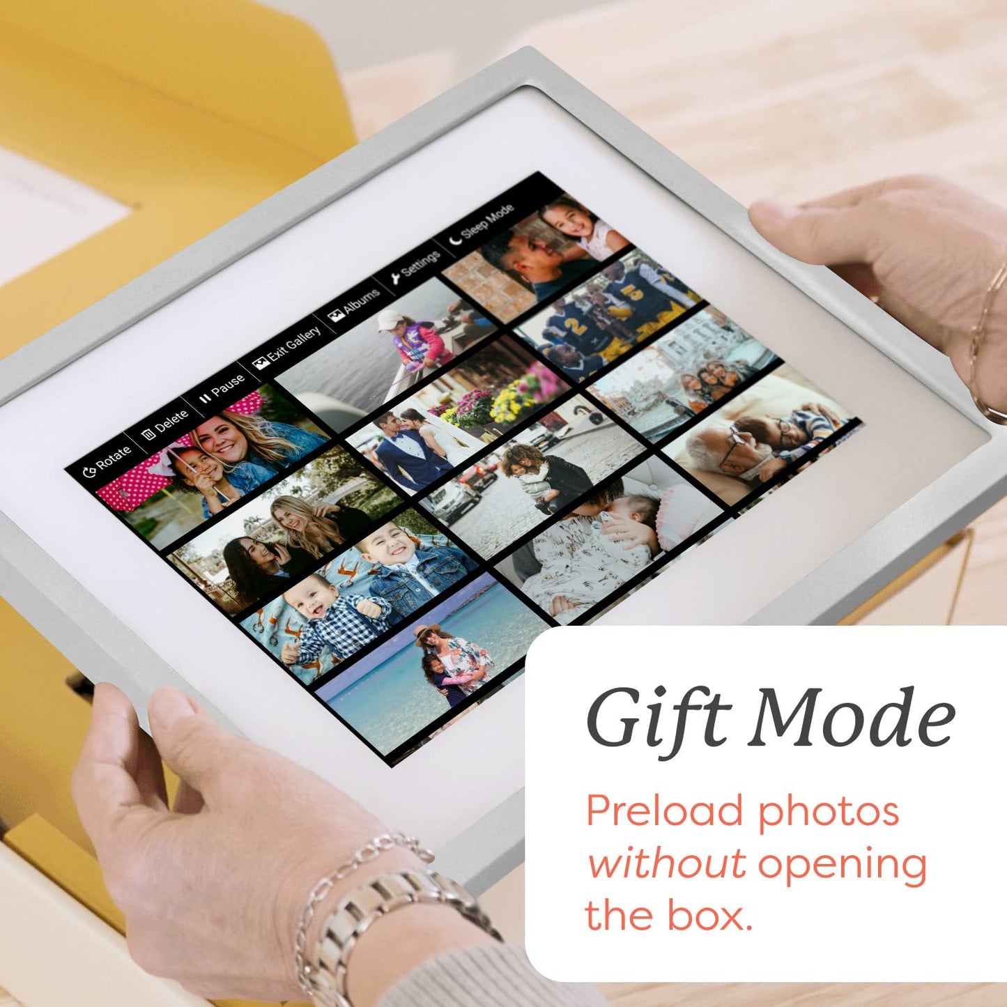 Marco de Fotos Digital Skylight WiFi Carga desde Teléfono Visualización Táctil 10 Pulgadas