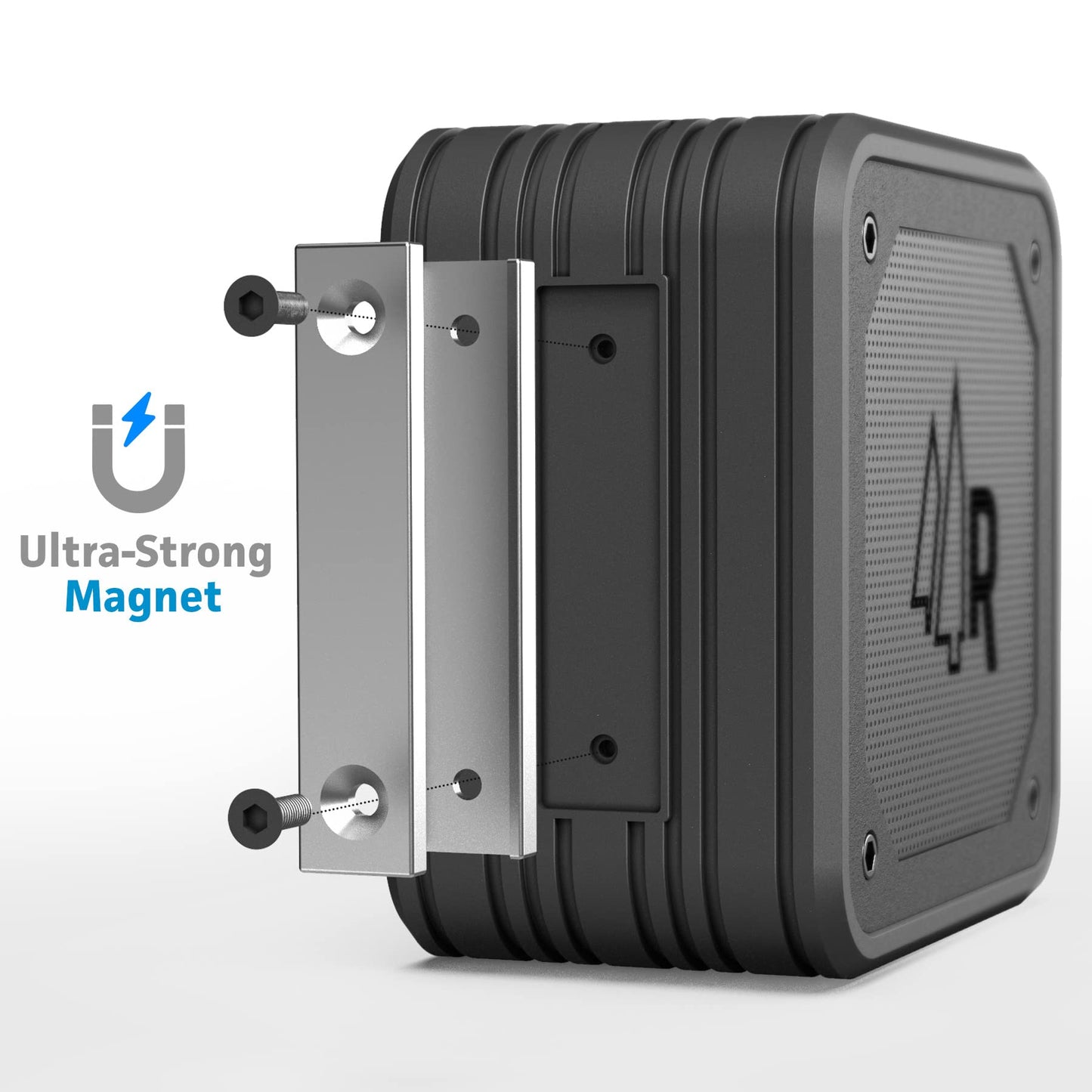 RANGLAND - Altavoces magnéticos Bluetooth estéreo de doble emparejamiento para carritos de golf (paquete de 2) impermeables, IPX6, sonido envolvente inalámbrico con soporte de barra magnética
