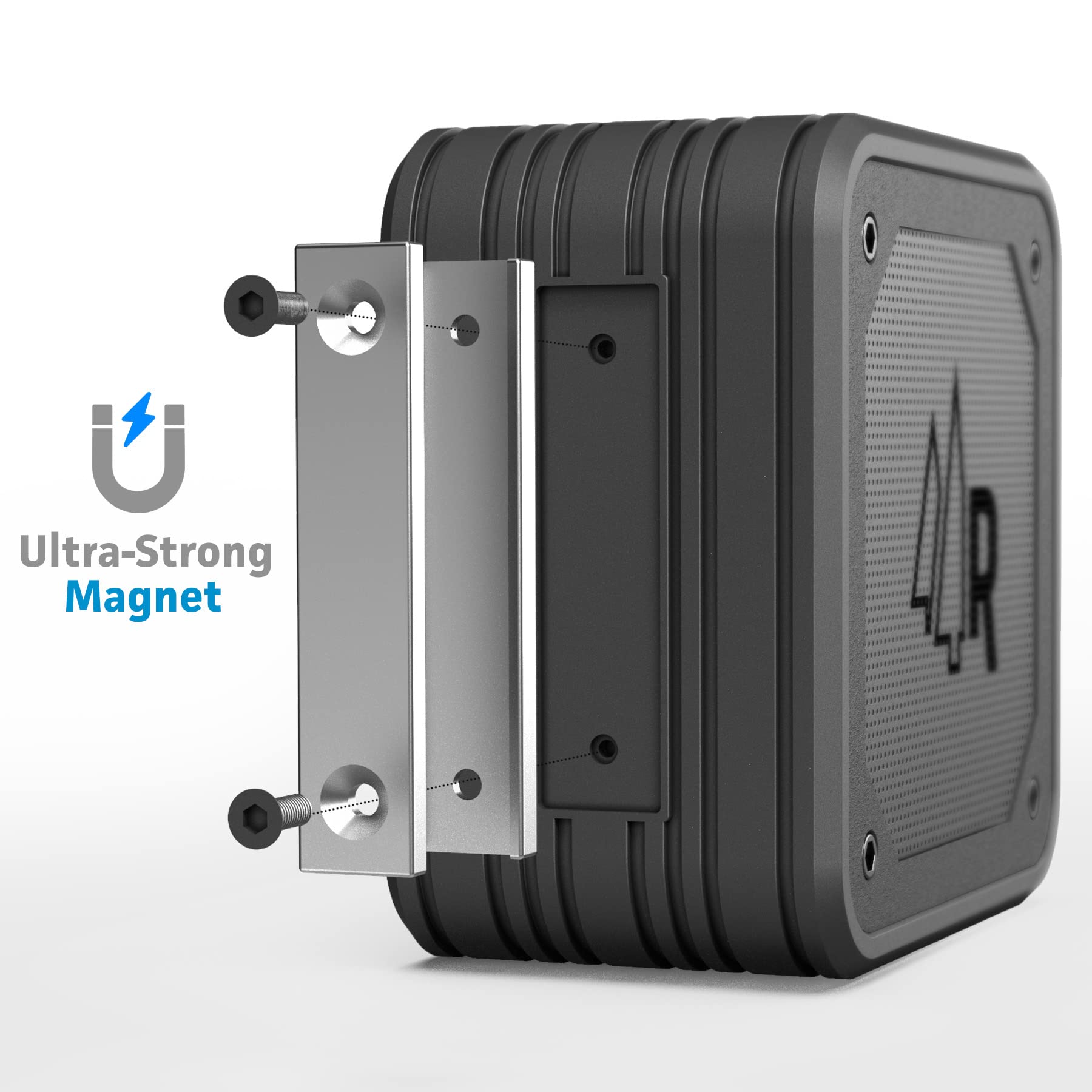 RANGLAND - Altavoces magnéticos Bluetooth estéreo de doble emparejamiento para carritos de golf (paquete de 2) impermeables, IPX6, sonido envolvente inalámbrico con soporte de barra magnética