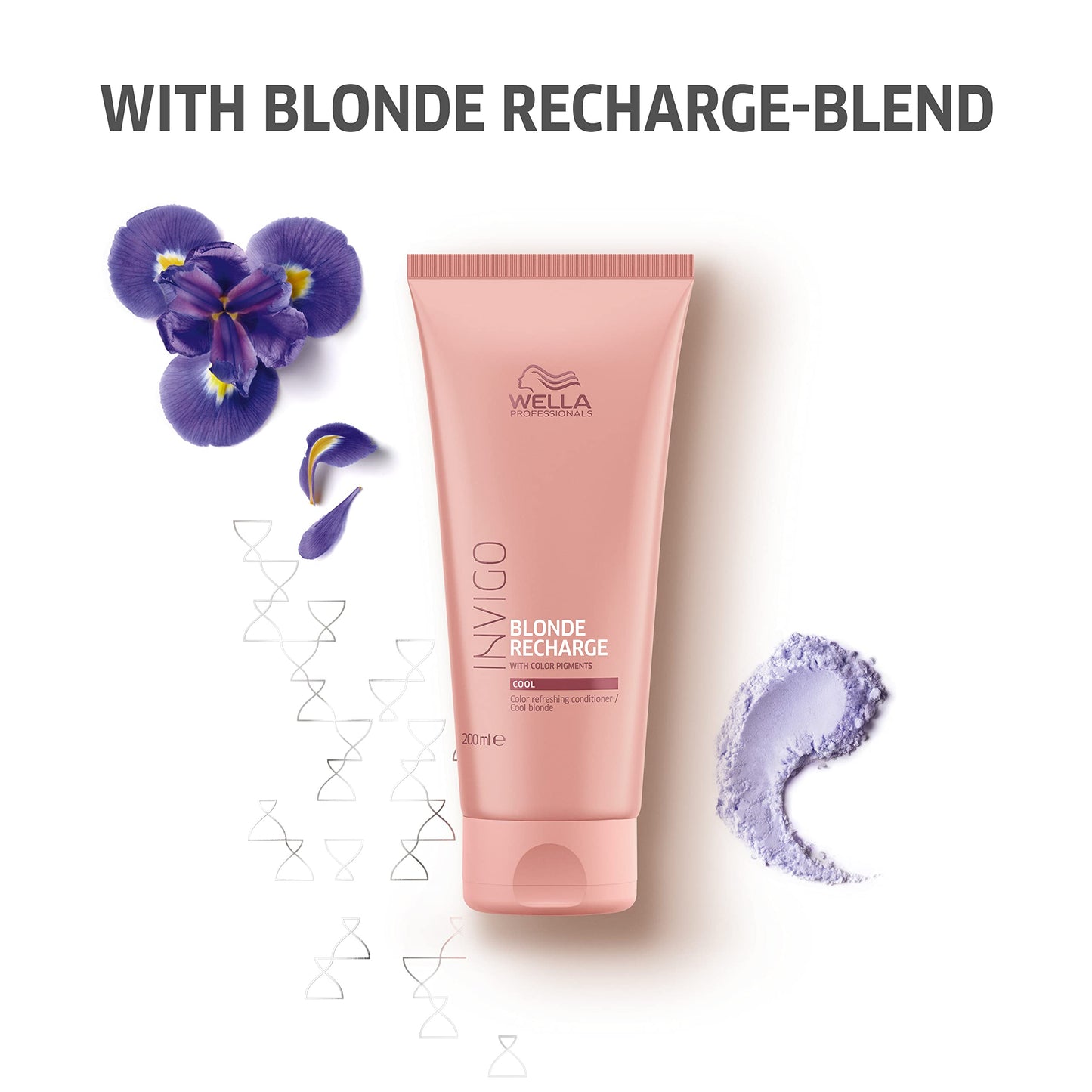Wella Professionals Invigo Blonde Recharge Cool Conditioner, Refresh and Maintain Color, Rid Brasiness, 6.7oz