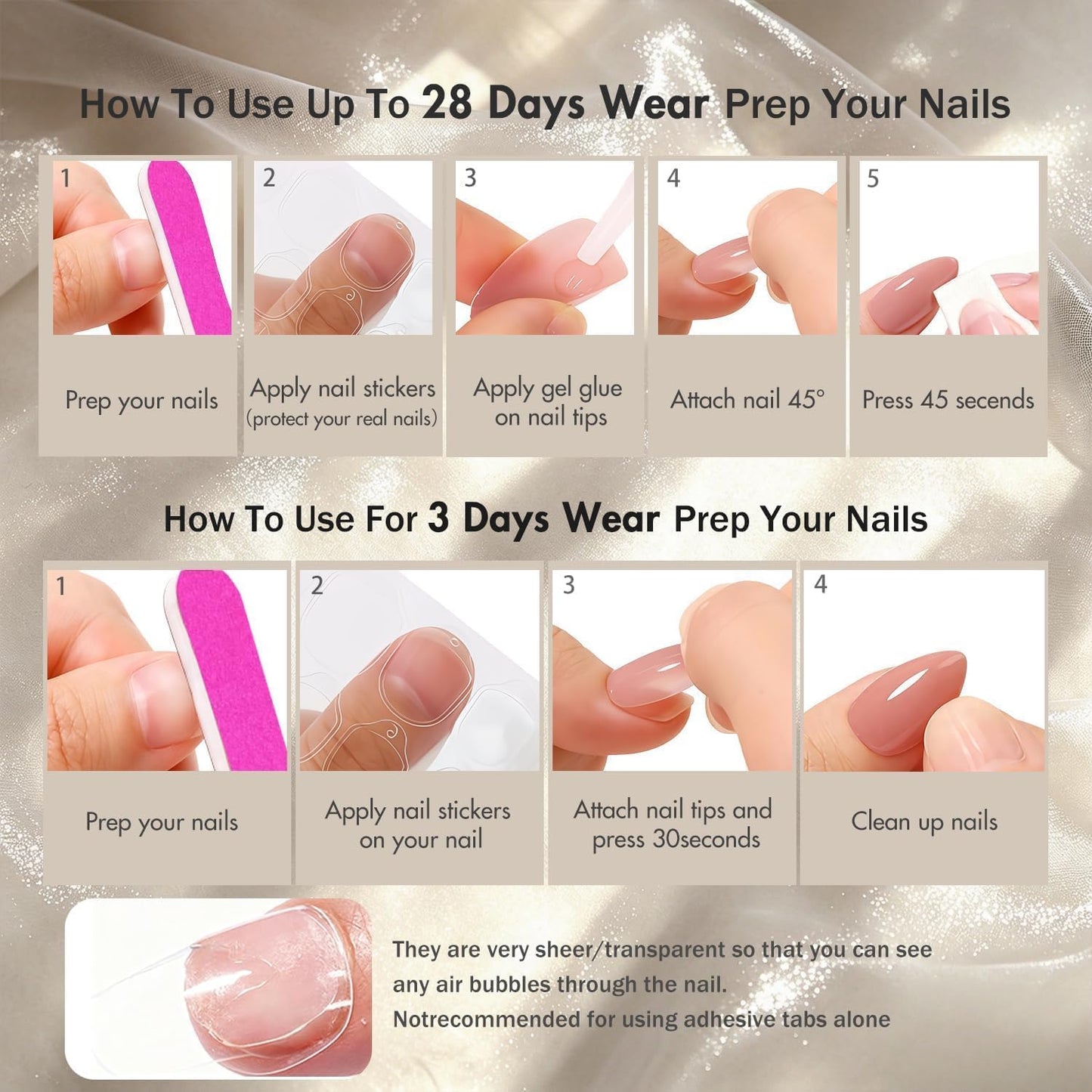 JOYVVEW Uñas postizas de gel suave cortas almendradas, 32 piezas, 16 tamaños, cromo amarillo mantequilla, uñas postizas brillantes naturales para pegar, para mujeres, gruesas reutilizables
