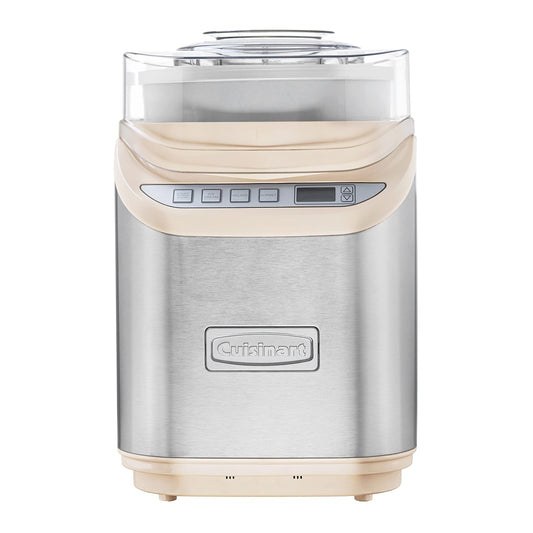 Cuisinart ICE-70CRM - Helado de 2 cuartos de galón, yogur congelado, máquina de gelatina y sorbete, visualización LCD con temporizador de cuenta regresiva, hace golosinas congeladas en 20 minutos o