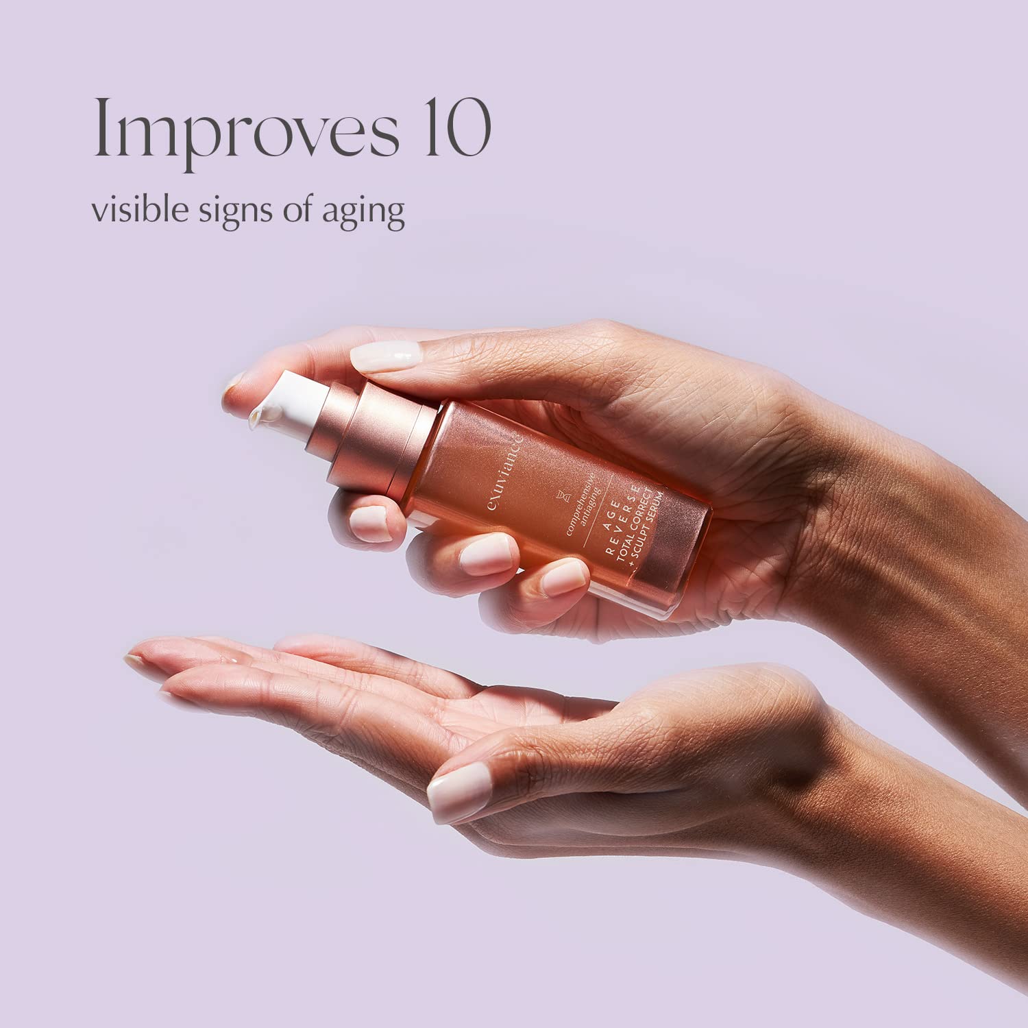EXUVIANCE AGE REVERSE Total Correct + Sculpt Hydrating Antiaging Face Serum with Vitamin C, For fine lines and wrinkles, 1 fl. oz.