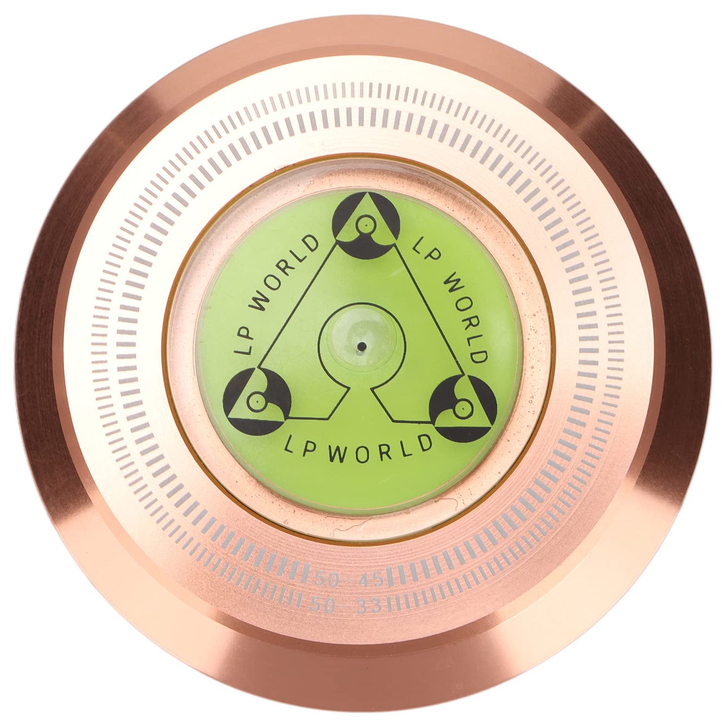 Estabilizador de Discos de Vinilo con Nivelación de Burbujas Aluminio Oro rosa
