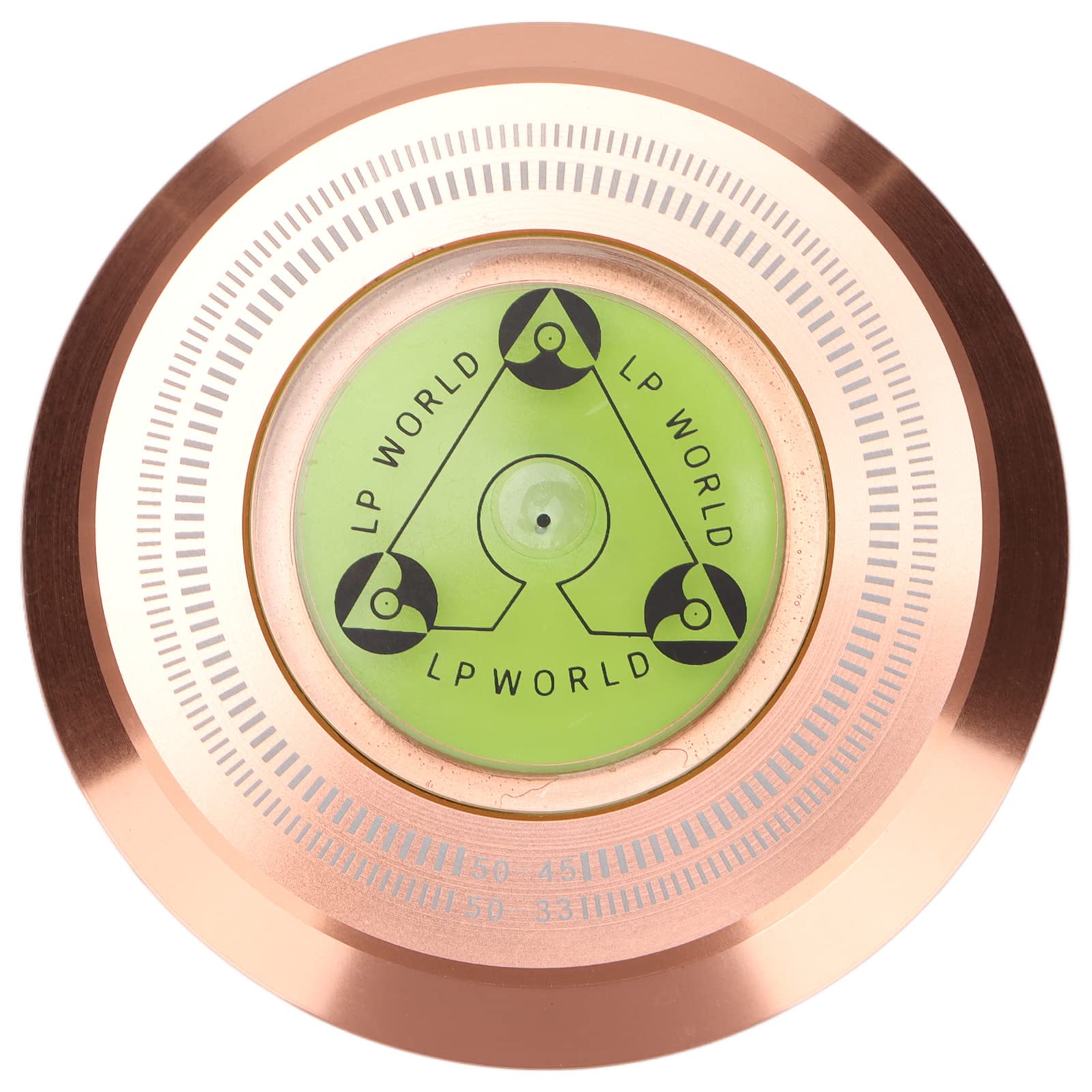 Estabilizador de Discos de Vinilo con Nivelación de Burbujas Aluminio Oro rosa