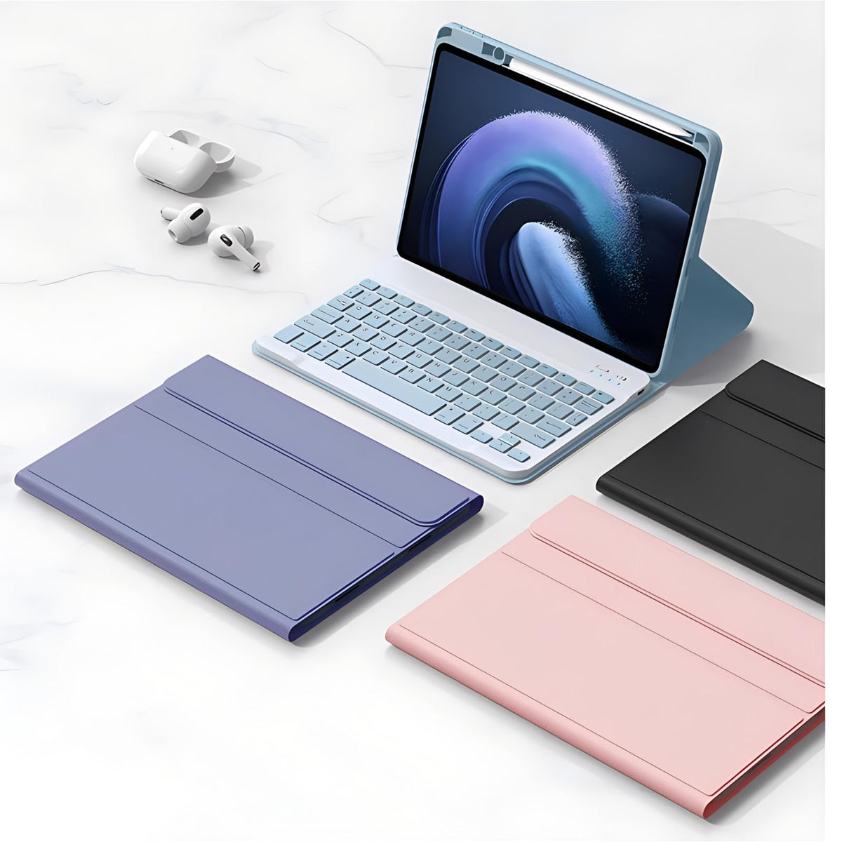 Funda con Teclado GYSDCAZ Huawei Matepad SE 11 Pulgadas Black Retroiluminado con Ñ y Ratón Inalámbrico Desmontable