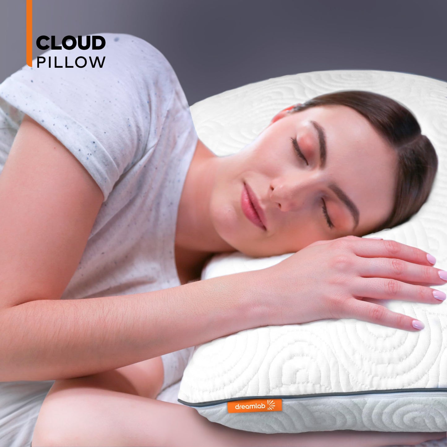 Almohadas Dreamlab Bambú Ajustables Memory Foam Hipoalergénicas 2 Piezas Estándar Firmeza Media
