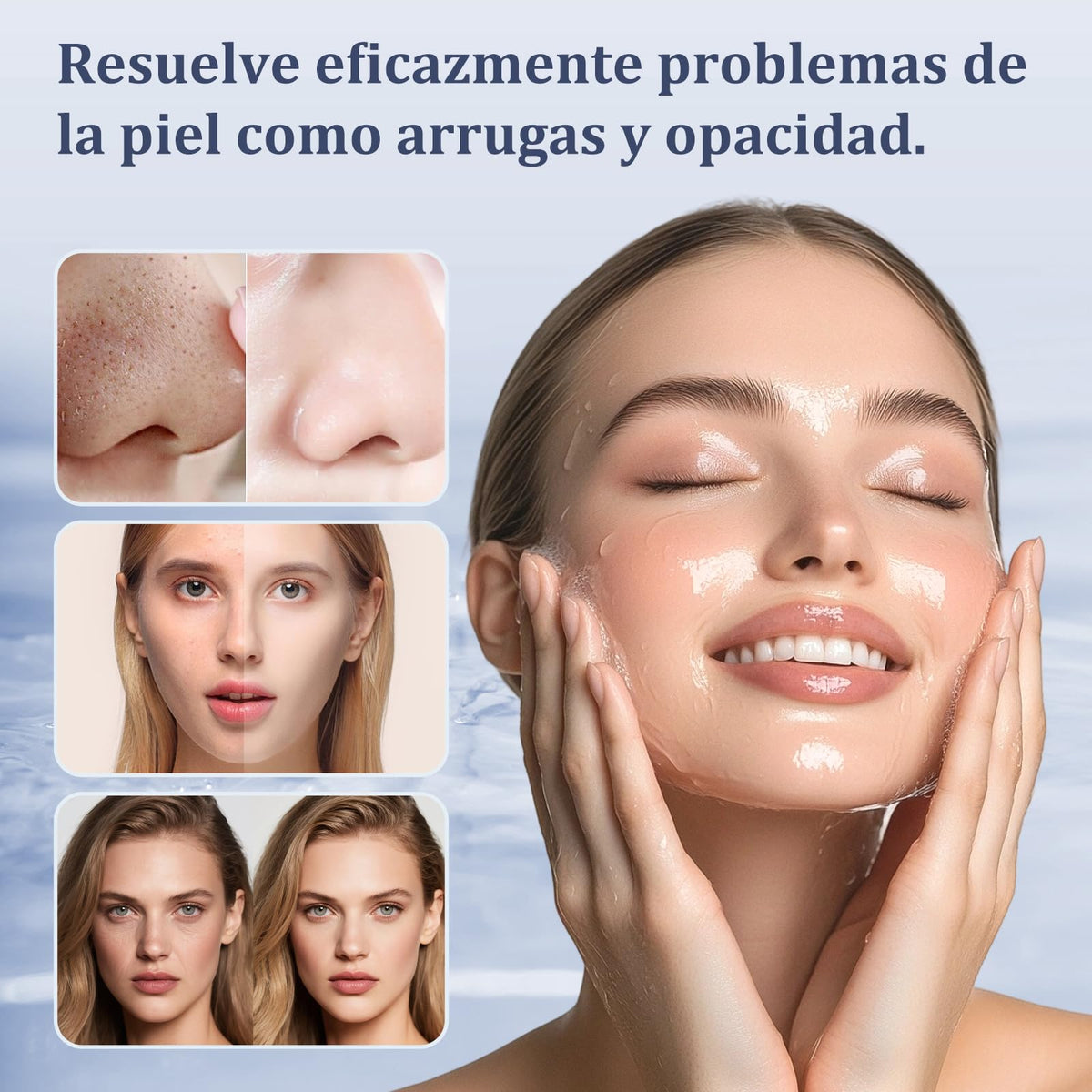RUIAO 8PCS Mascarillas Faciales, Mascarilla Bio Colágeno, Reafirma e hidrata la piel, reduce los poros, Mascarilla Nocturna de Colágeno Profundo para Elasticidad, Low Molecular Collagen Face Mask.