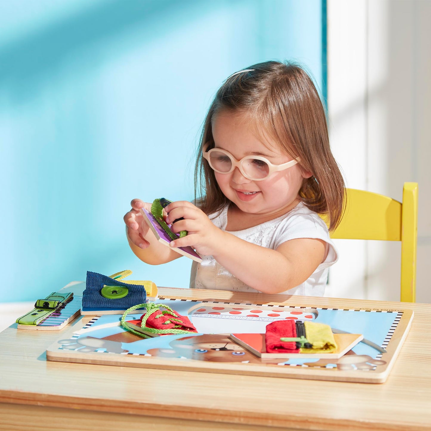 Juguete de Madera Melissa & Doug Tablero de Habilidades Básicas 6 Piezas Desmontables