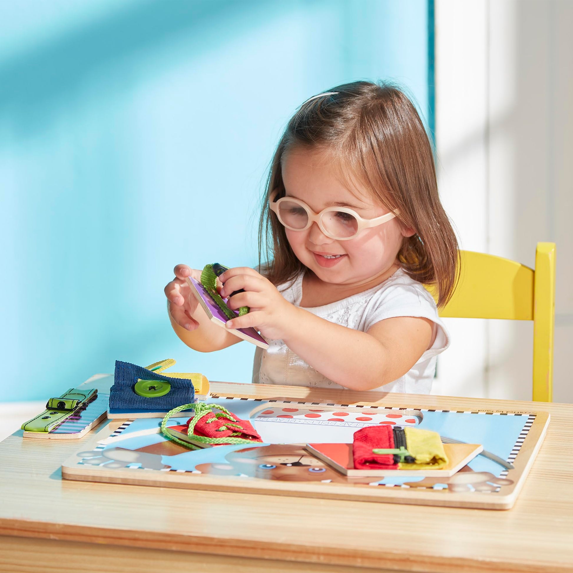 Juguete de Madera Melissa & Doug Tablero de Habilidades Básicas 6 Piezas Desmontables