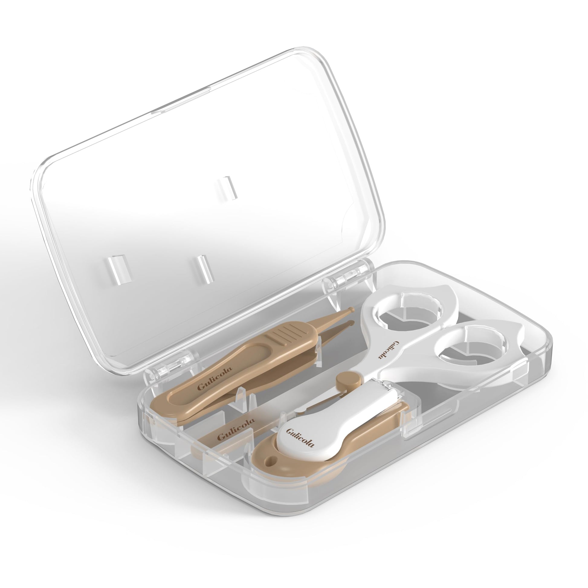 Gulicola - Kit de uñas para recién nacido, 4 en 1