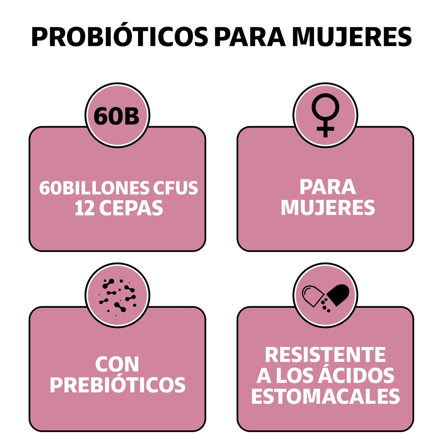 Suplemento Alimenticio Beyond Vitamins Probióticos + Prebióticos Inulina de Agave para Mujer