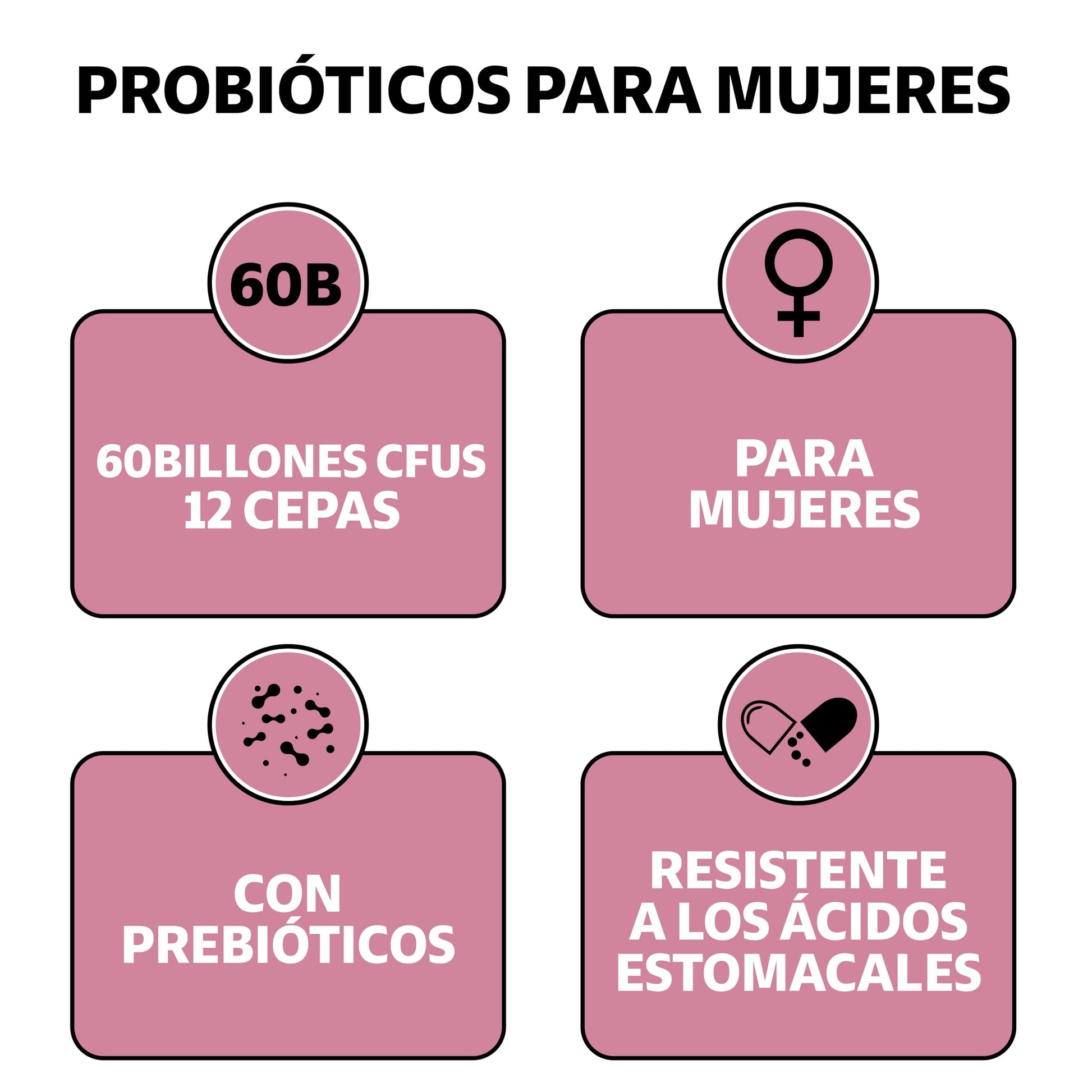 Suplemento Alimenticio Beyond Vitamins Probióticos + Prebióticos Inulina de Agave para Mujer