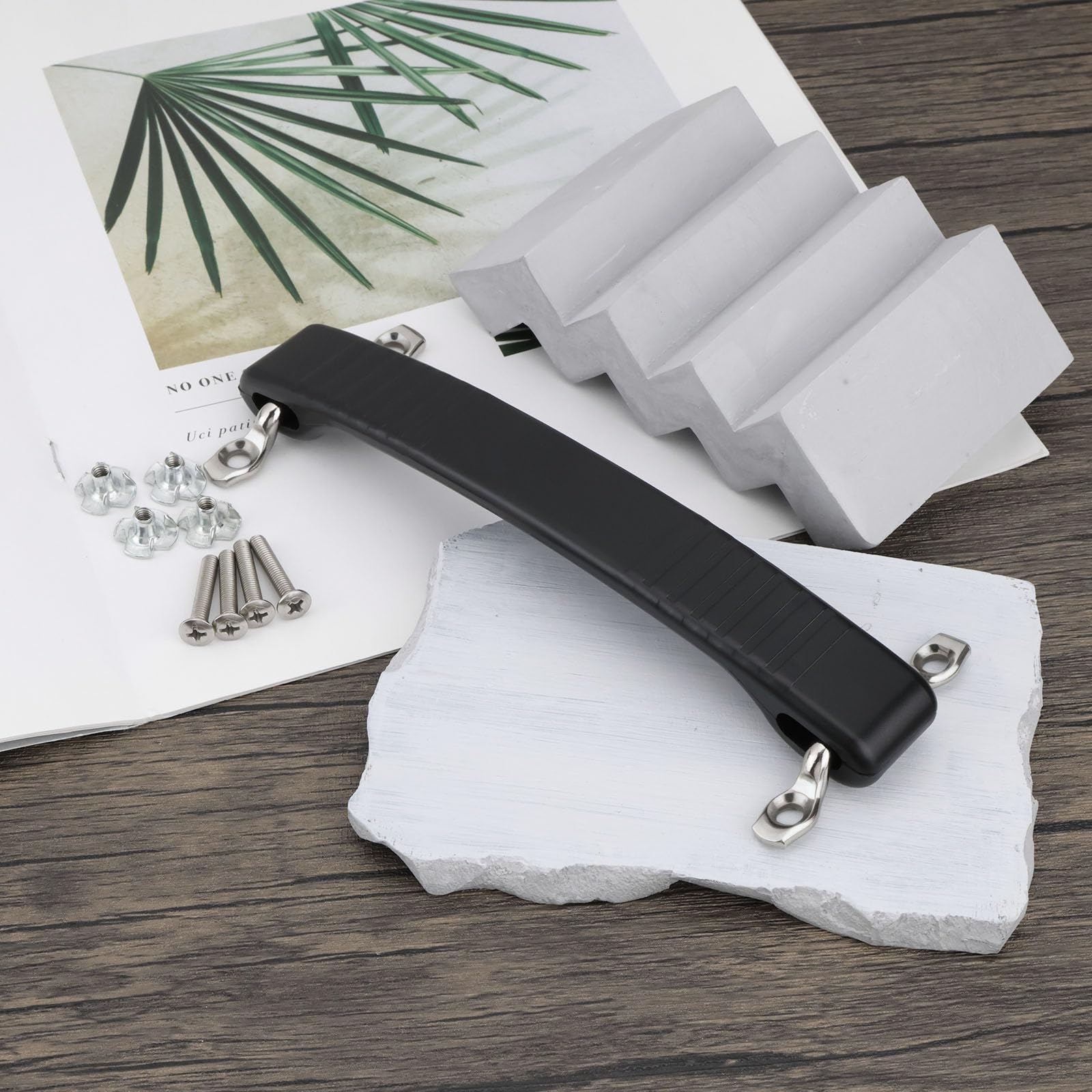 LT Easiyl - Mango de amplificador clásico Dogbone con tornillos, mango de goma suave compatible con amplificador de guardabarros, amplificador de bajo, amplificador de guitarra