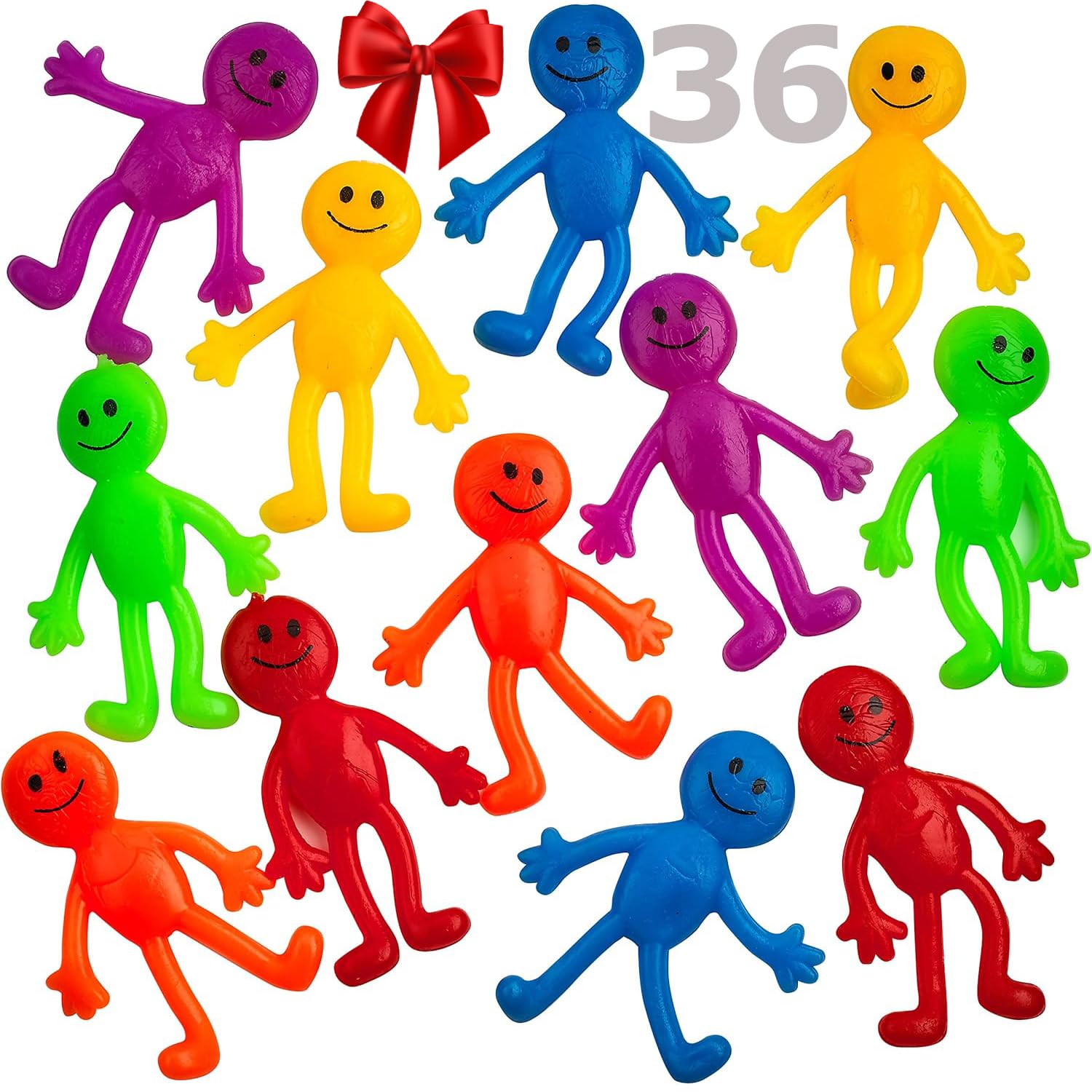 Juguetes Elásticos Bendable Man Colores Divertidos Paquete de 36 Sensoriales para Fiestas Infantiles
