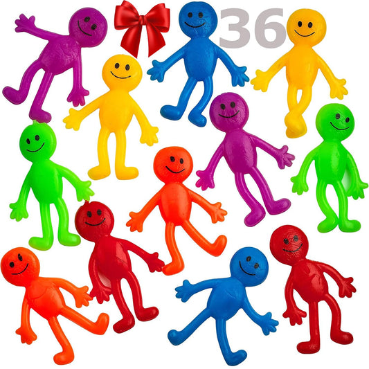 Juguetes Elásticos Bendable Man Colores Divertidos Paquete de 36 Sensoriales para Fiestas Infantiles