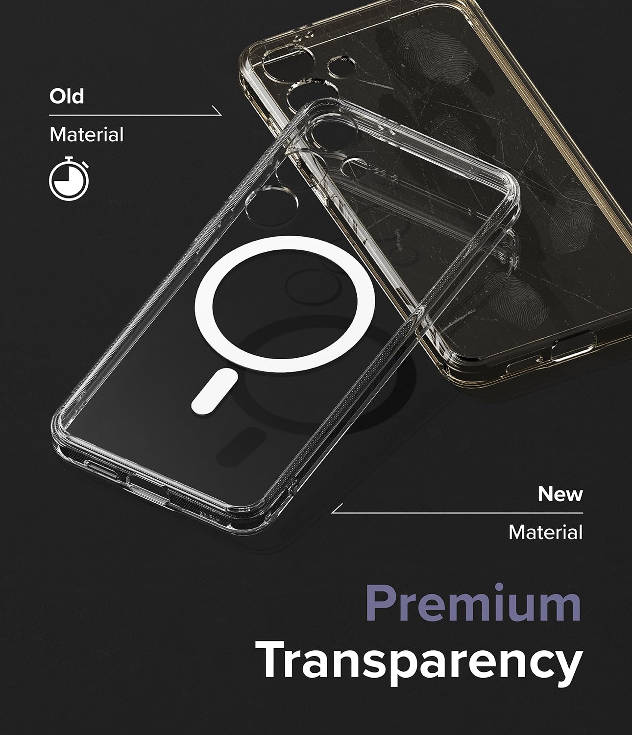 Funda Transparente Anti-Amarillo Ringke Fusion Compatible con Samsung Galaxy S24 Plus Carga Magnética