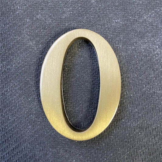 Letras y Números Autoadhesivos de Latón Soild 2.6 Pulgadas para Señalización de Dirección y Decoración de Casa