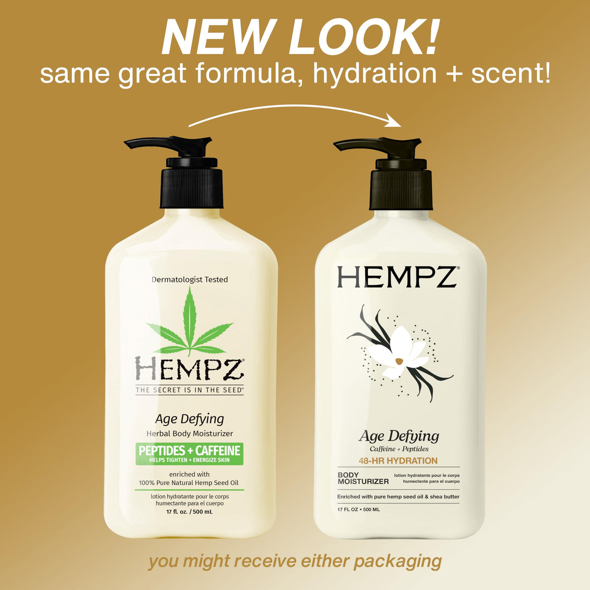 Hempz Age-Defying Herbal Body Moisturizer Unisex Moisturizer 17 oz