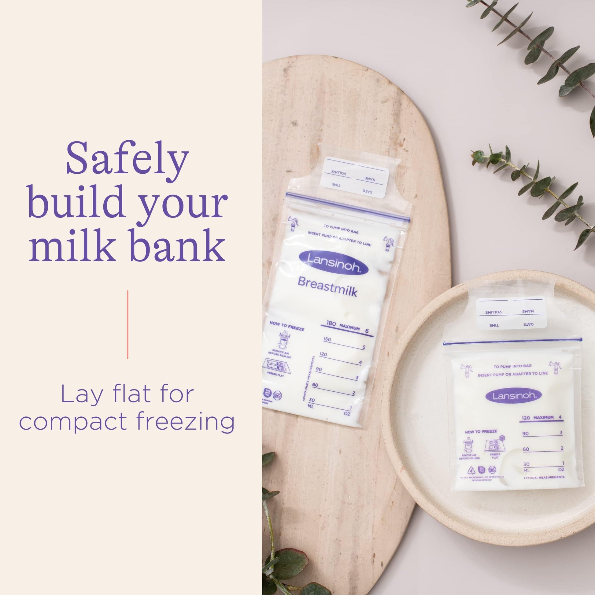 Lansinoh - Bolsas de almacenamiento de leche materna, 50 unidades, 4 onzas