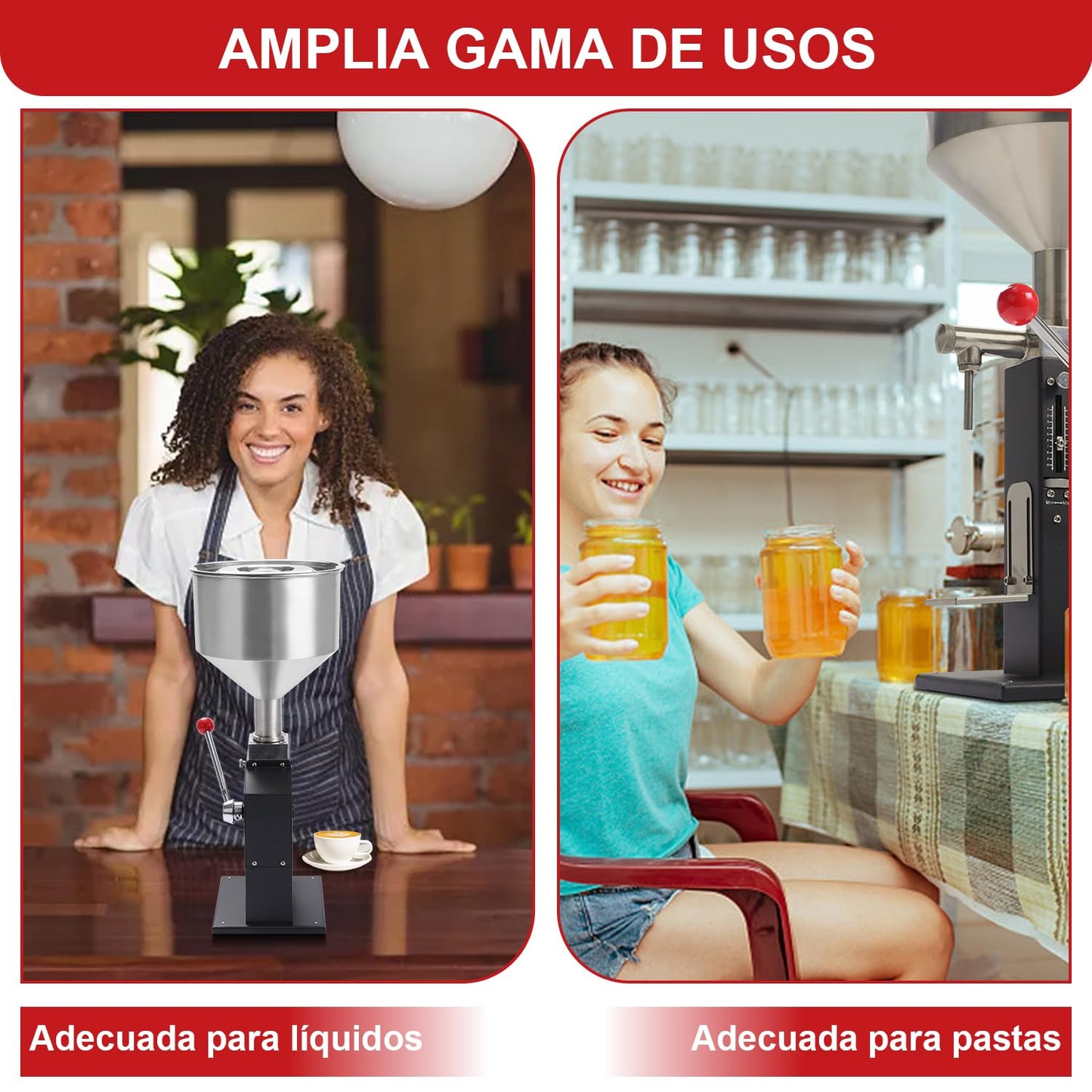 Máquina de Llenado de Líquidos Zerdie Ajustable Manual 5 a 50 ml