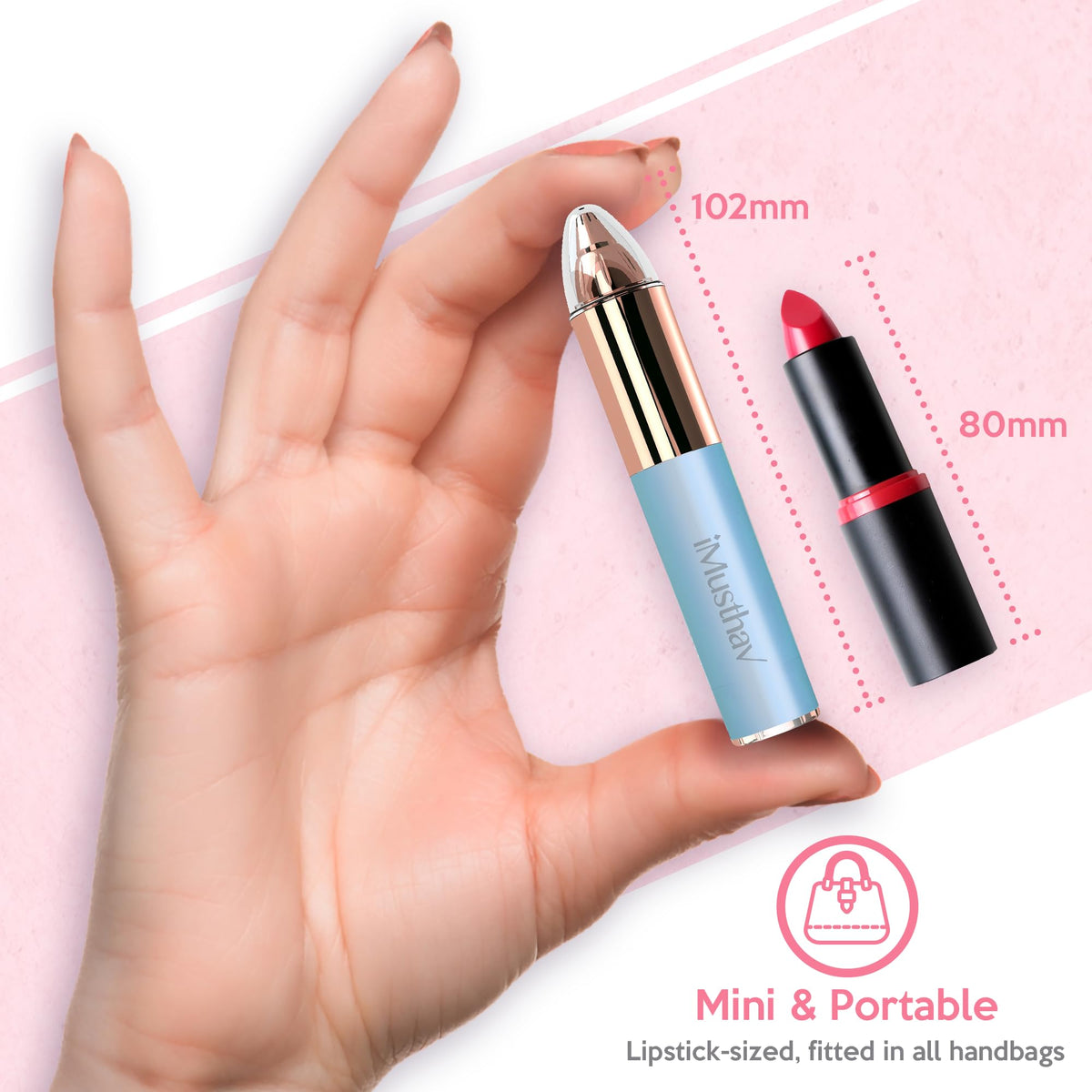 iMusthav Removedor Portátil de Vello para Cejas para Mujer, Indoloro