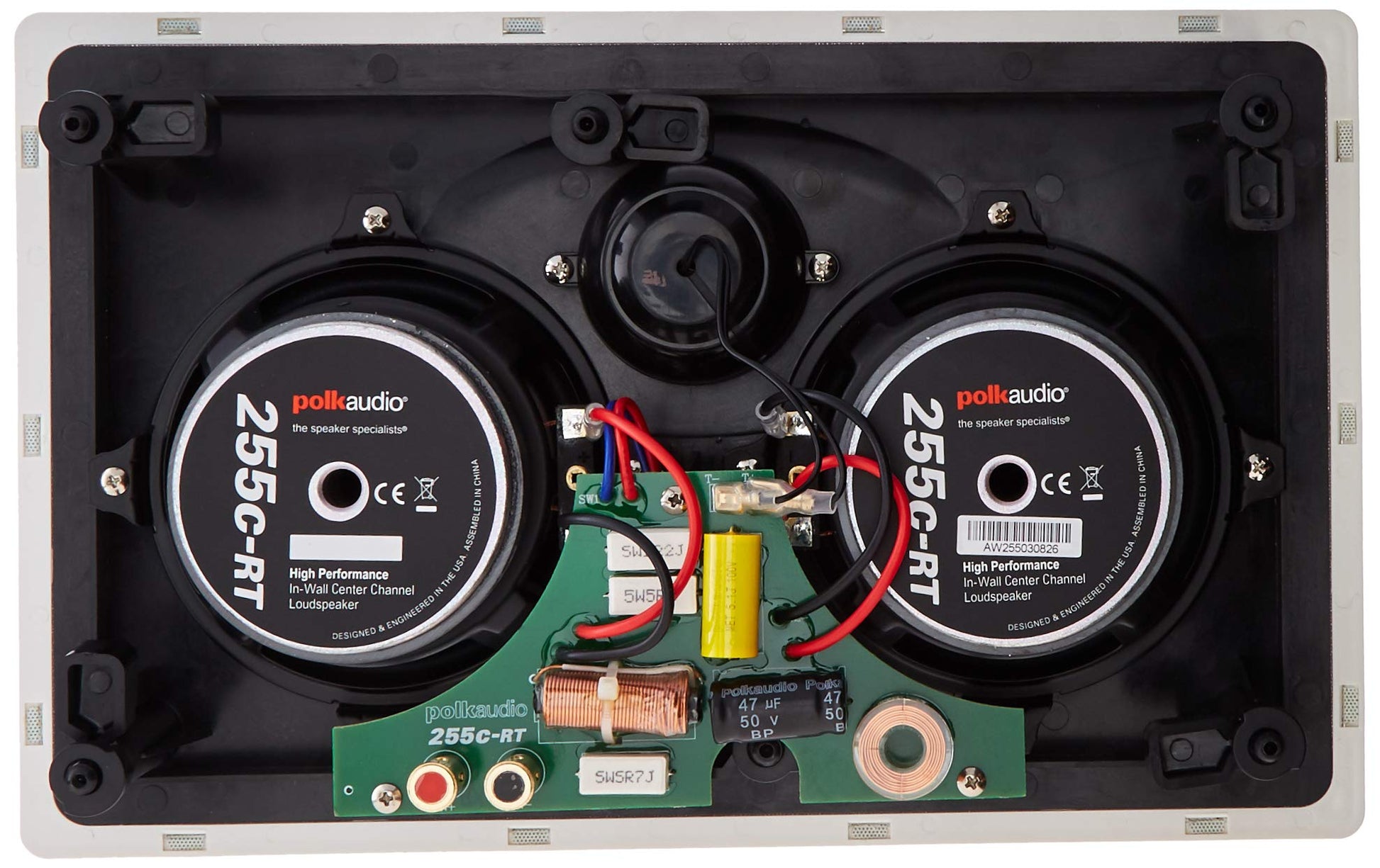 Polk Audio 255c-RT - Bocinas (Empotrado en pared/techo, Bocina set unit, Centro, 30 - 27000 Hz, Negro, Color blanco, Polímero)