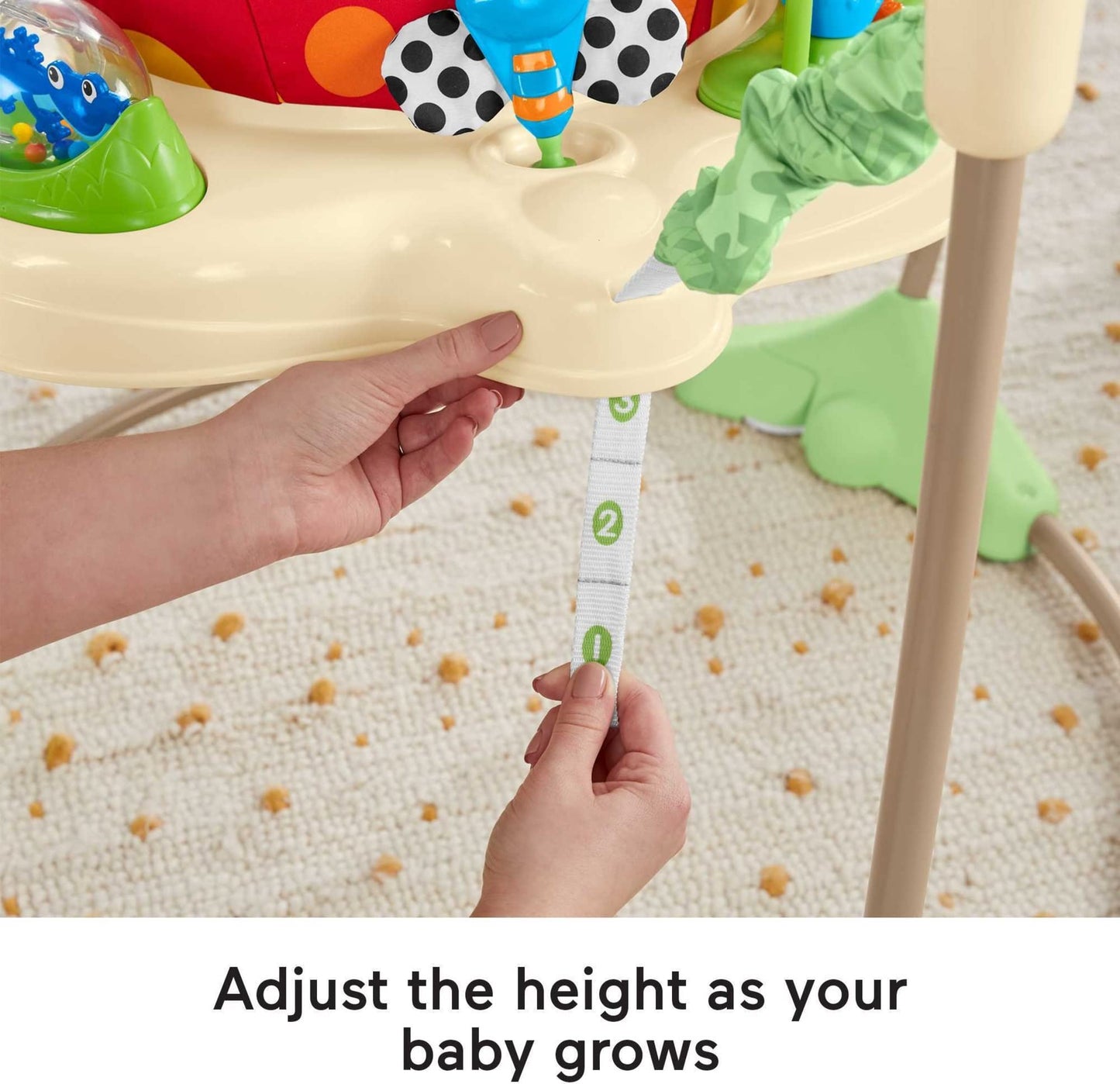 Fisher-Price Saltador Animalito de la Selva con luces y sonidos para bebé +1 año (Mattel K7198), Exclusivo en Amazon