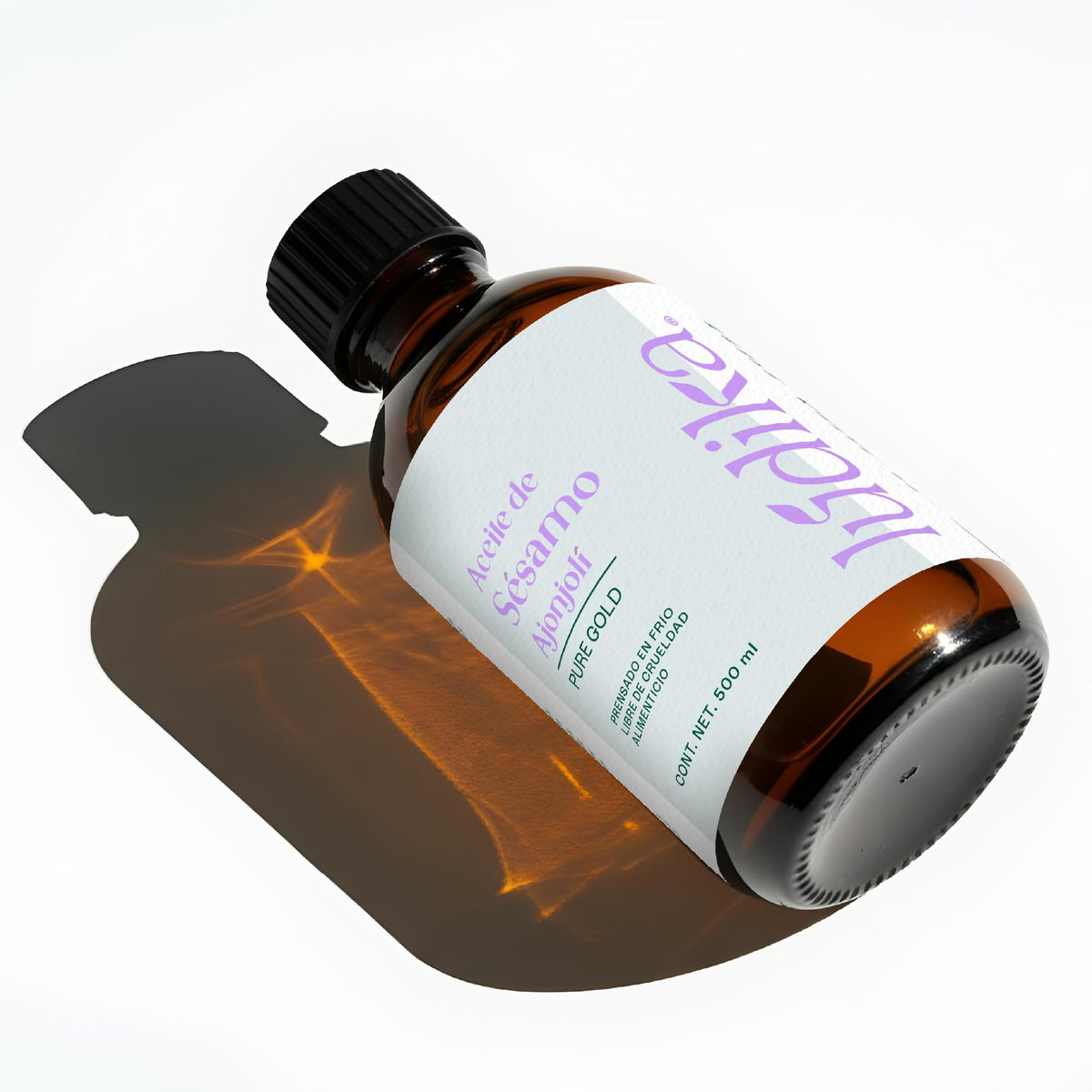HEBBE Aceite De Ajonjolí 500 ml | Prensado En Frío 100% Puro | Hidratante Antioxidante | Elasticidad Piel | Cuidado Cabello