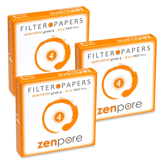 Papel de Filtro de Laboratorio ZENPORE 11 cm Flujo Rápido Grado Estándar