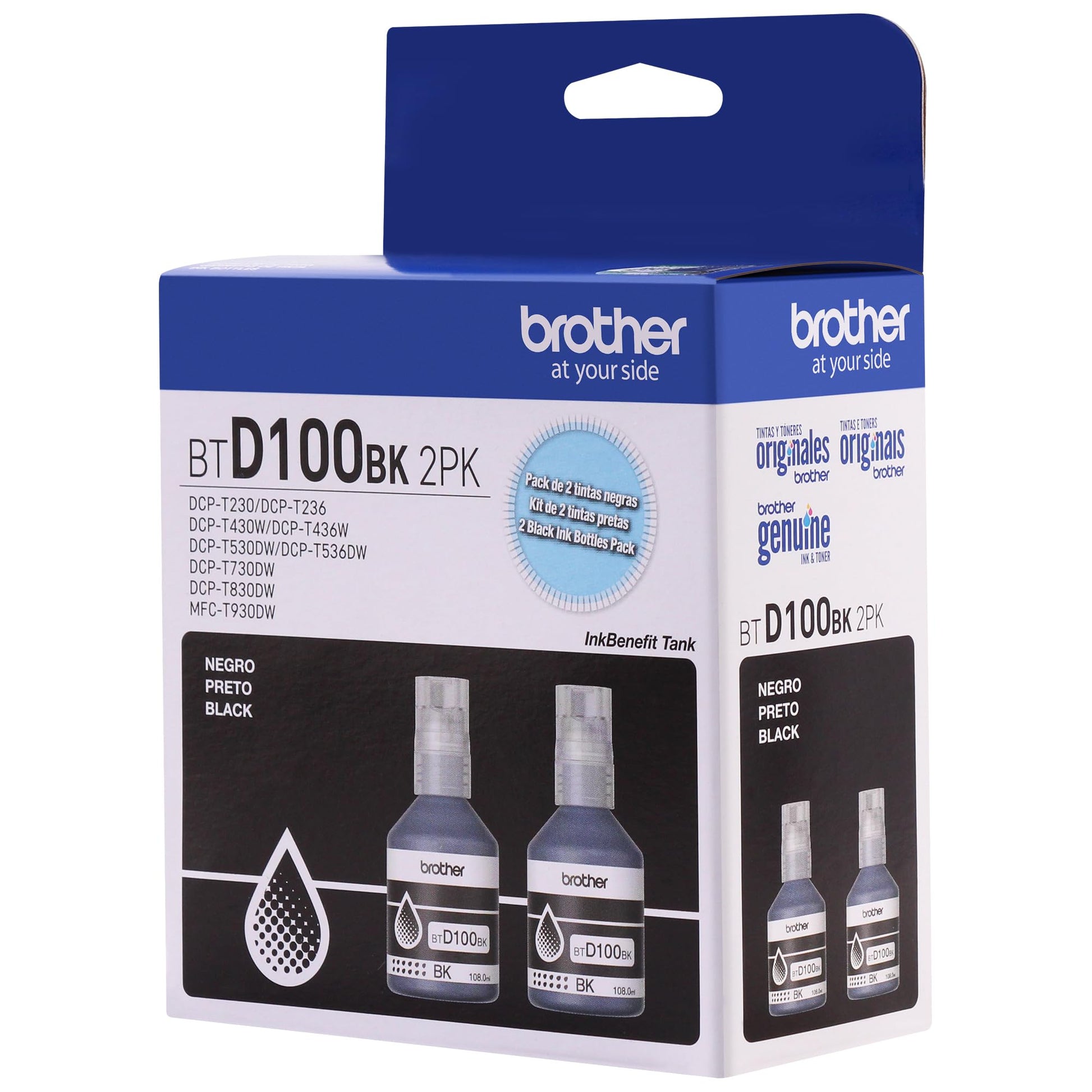 Brother Paquete de Botellas de tintas Color Negro BTD100BK