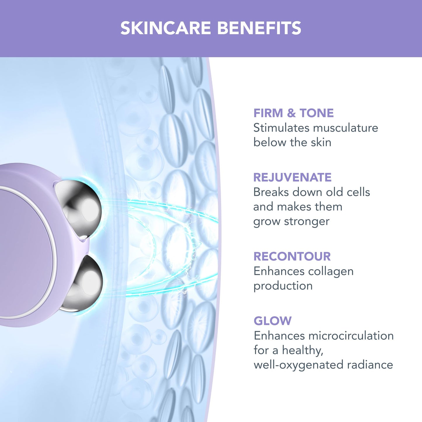 FOREO BEAR mini + Serum Sérum Serum 30 ml - Dispositivo de microcorriente facial - Masajeador facial - Dispositivo de cuidado facial - Regalos para mujer - Set de regalo - Lavanda