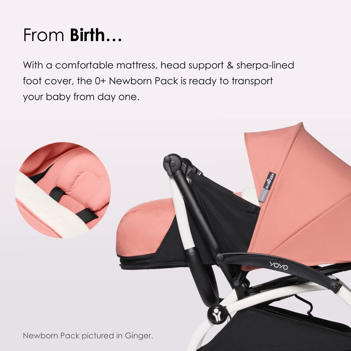 BABYZEN Cochecito Completo YOYO2 - Incluye Pack Recién Nacido 0+ (Negro), Chasis (Blanco) & Pack 6+ Color (Negro) - Para Niños Hasta 22 kg
