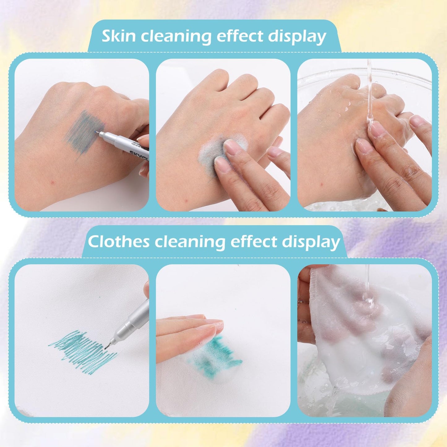 GeeRic 36 rotuladores artísticos,de 0.4mm/3mm Pinceles Acuarela de Pintura para Acuarela Puntas Caligrafía Arts Marcadores Surtidos Pequeño Grande de Agua Soluble Lápices Pinceles para Acuarela